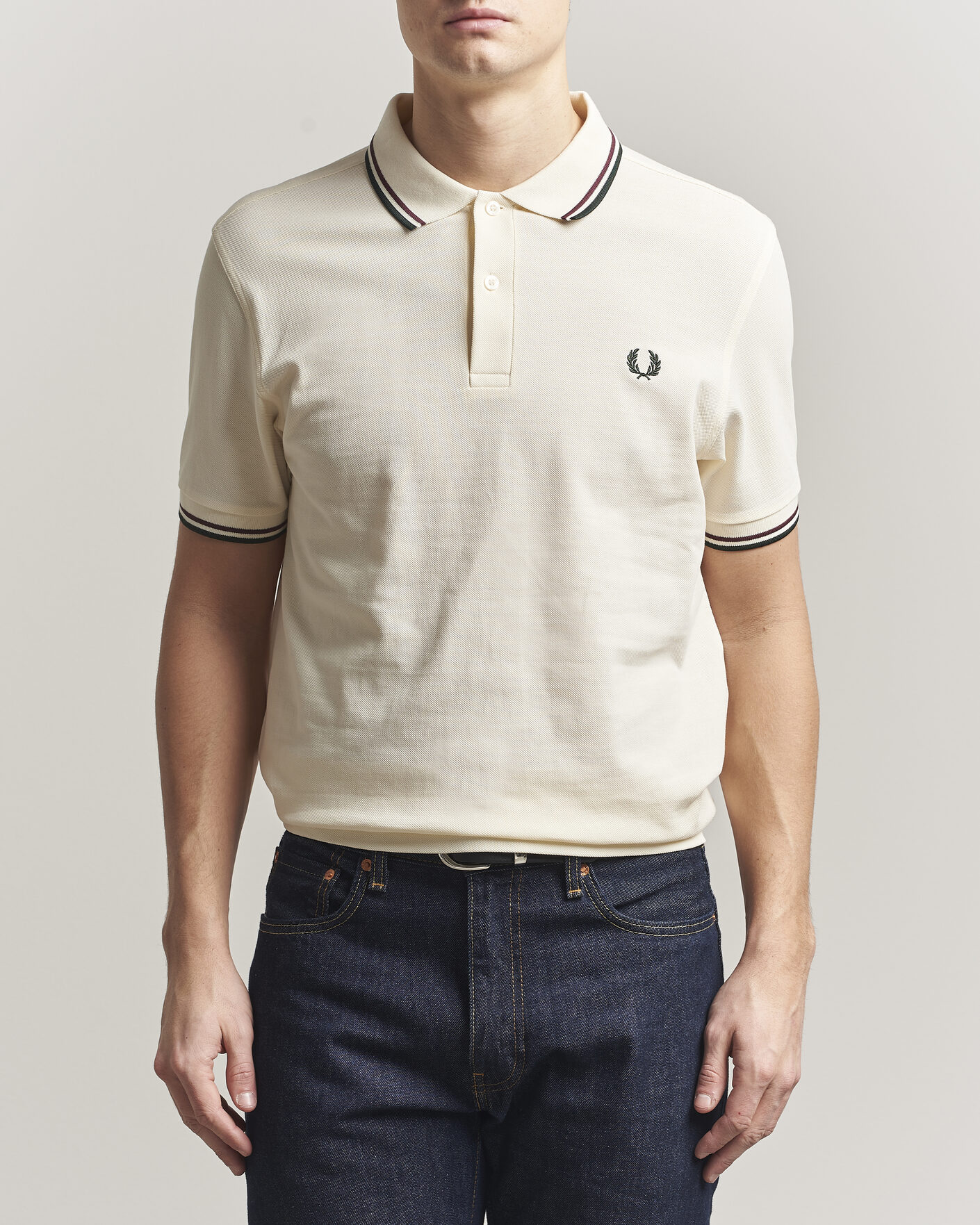 Men | Polo Shirts | Fred Perry | Twin Tipped Polo Shirt Ecru