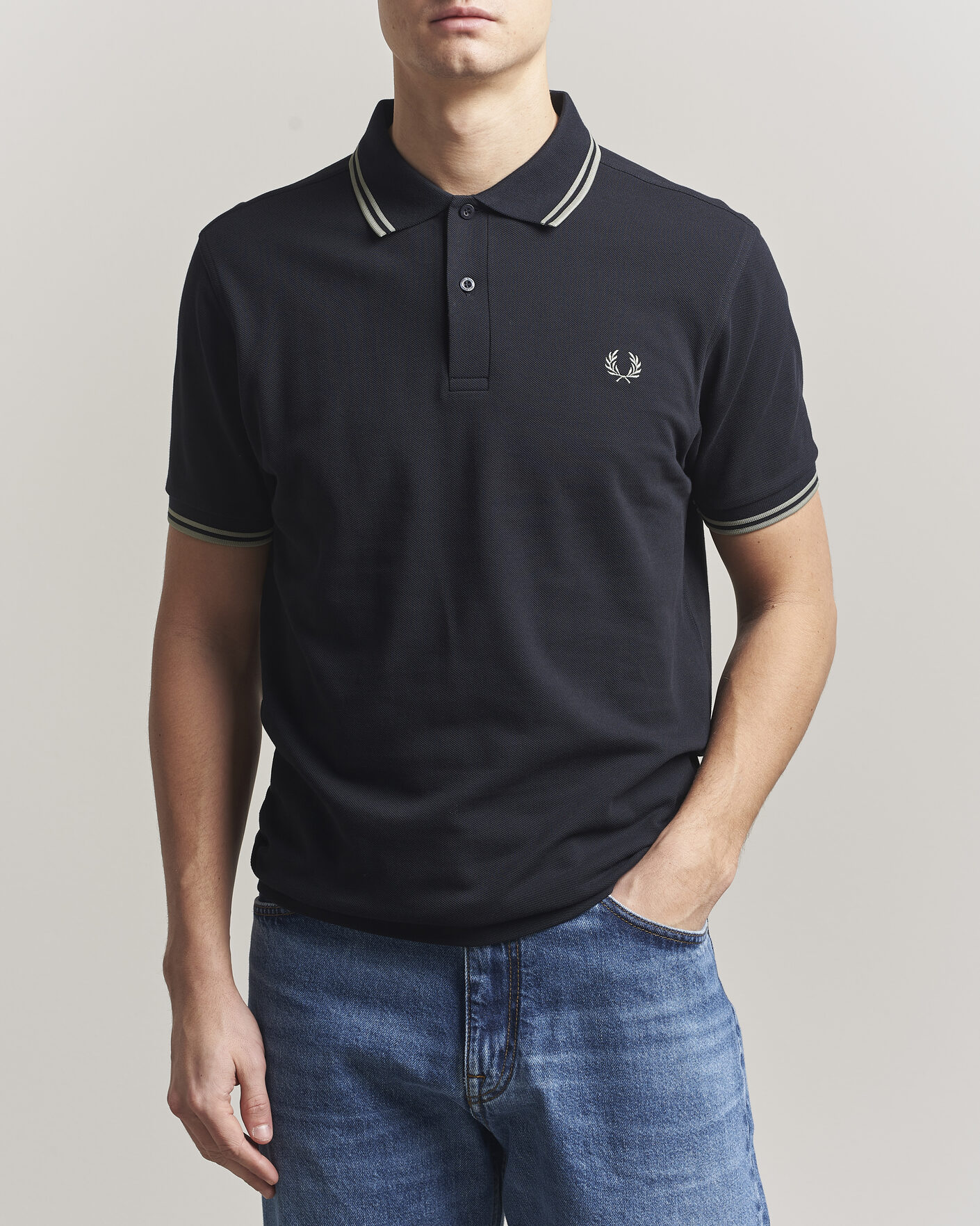 Men | Polo Shirts | Fred Perry | Twin Tipped Polo Shirt Navy