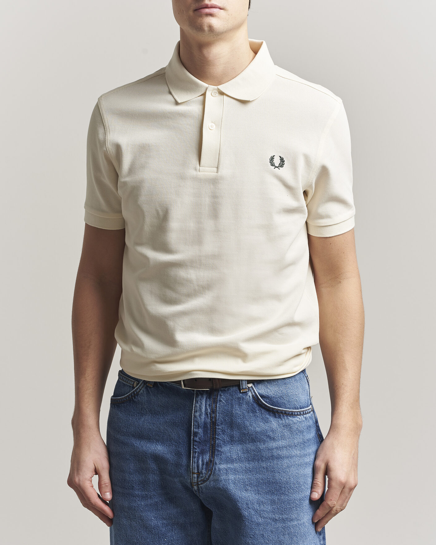 Men | Polo Shirts | Fred Perry | Plain Polo Ecru