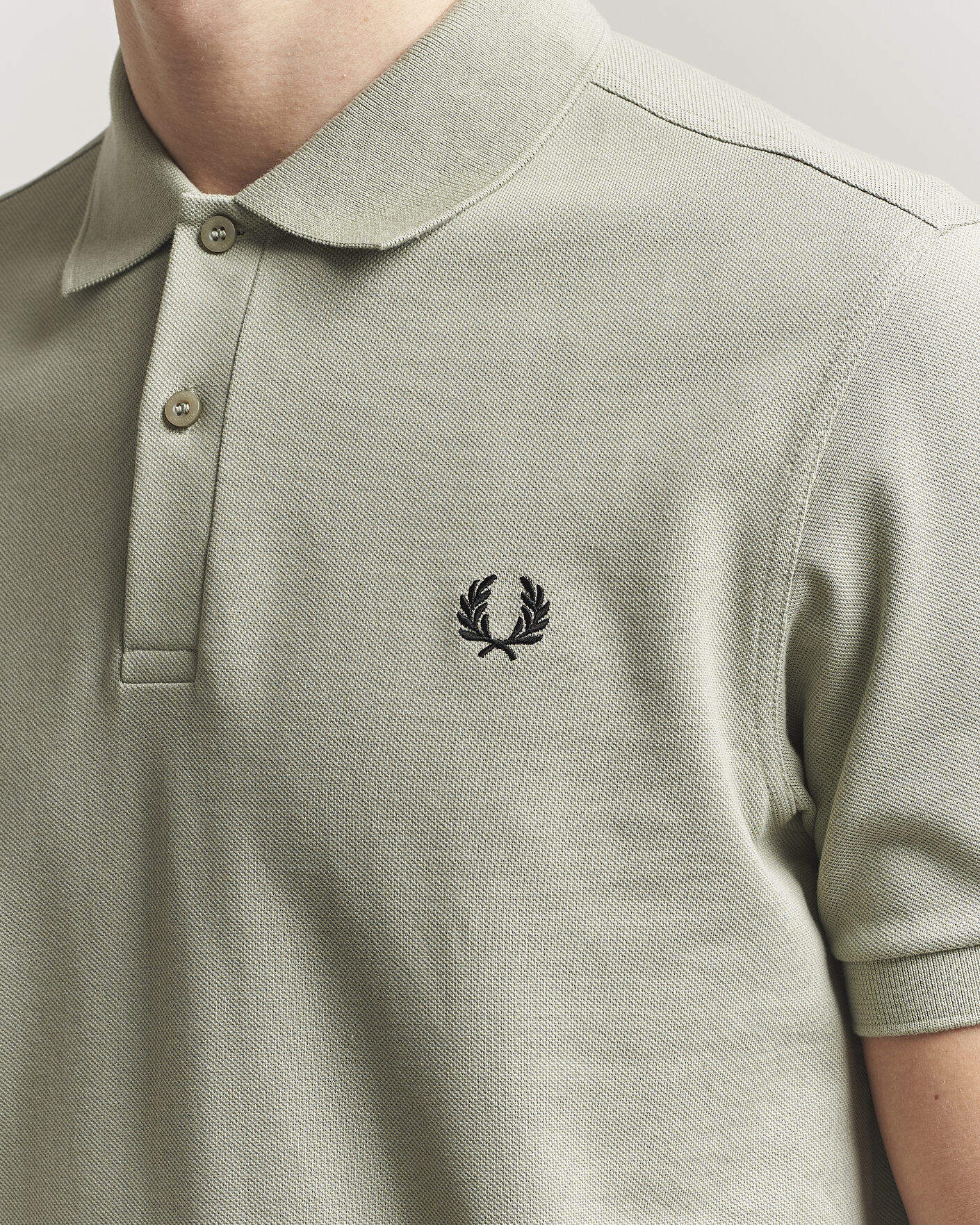 Men | Polo Shirts | Fred Perry | Plain Polo Seagrass Green