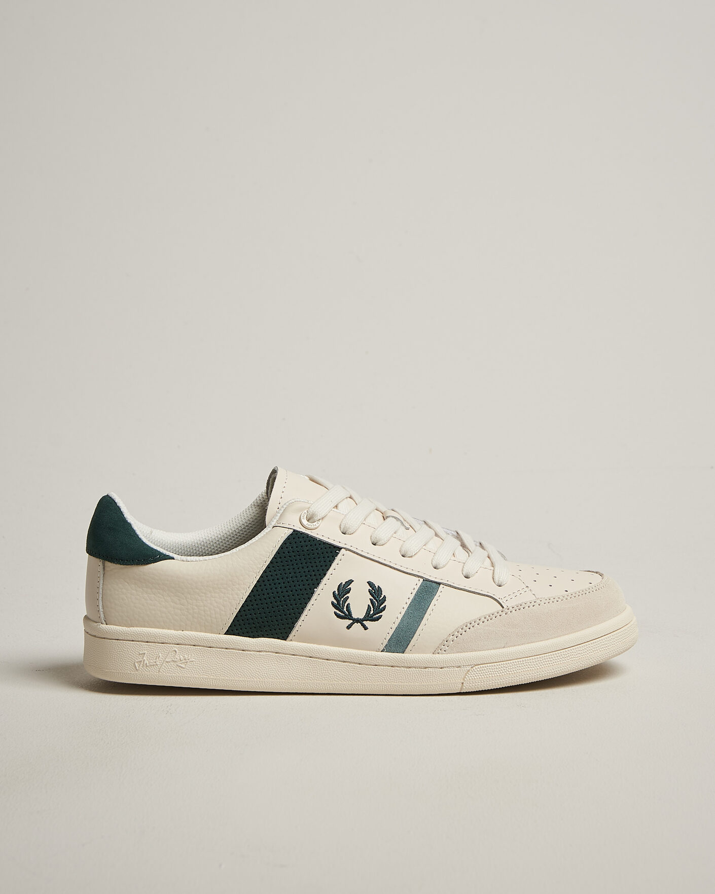 Men | Sneakers | Fred Perry | B725 Leather/Suede Sneaker Ecru