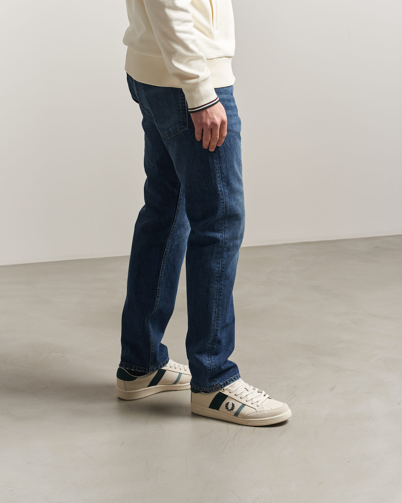 Men | Sneakers | Fred Perry | B725 Leather/Suede Sneaker Ecru