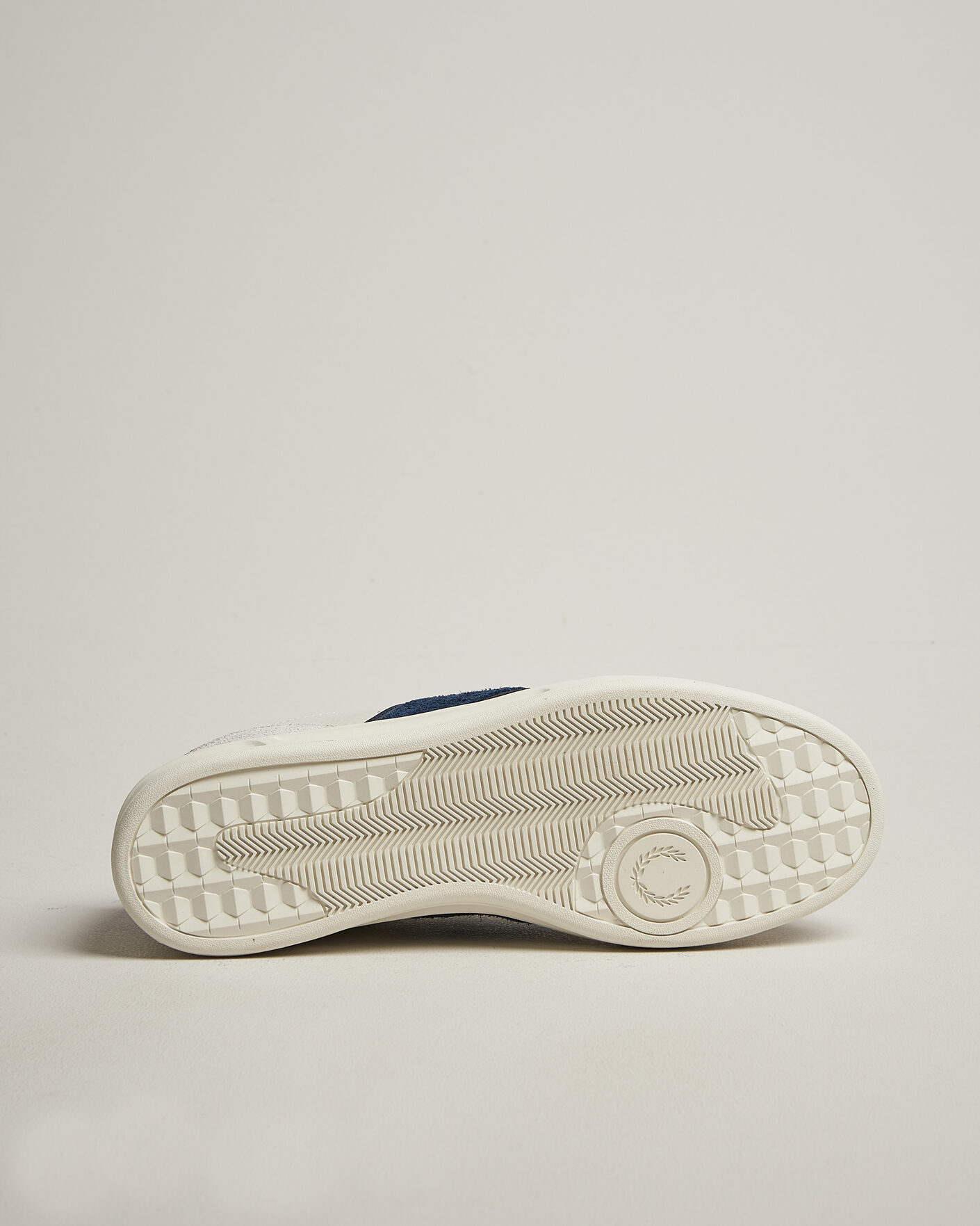 Fred Perry B4 Leather/Suede Sneaker Porcelain/Navy at CareOfCarl.com
