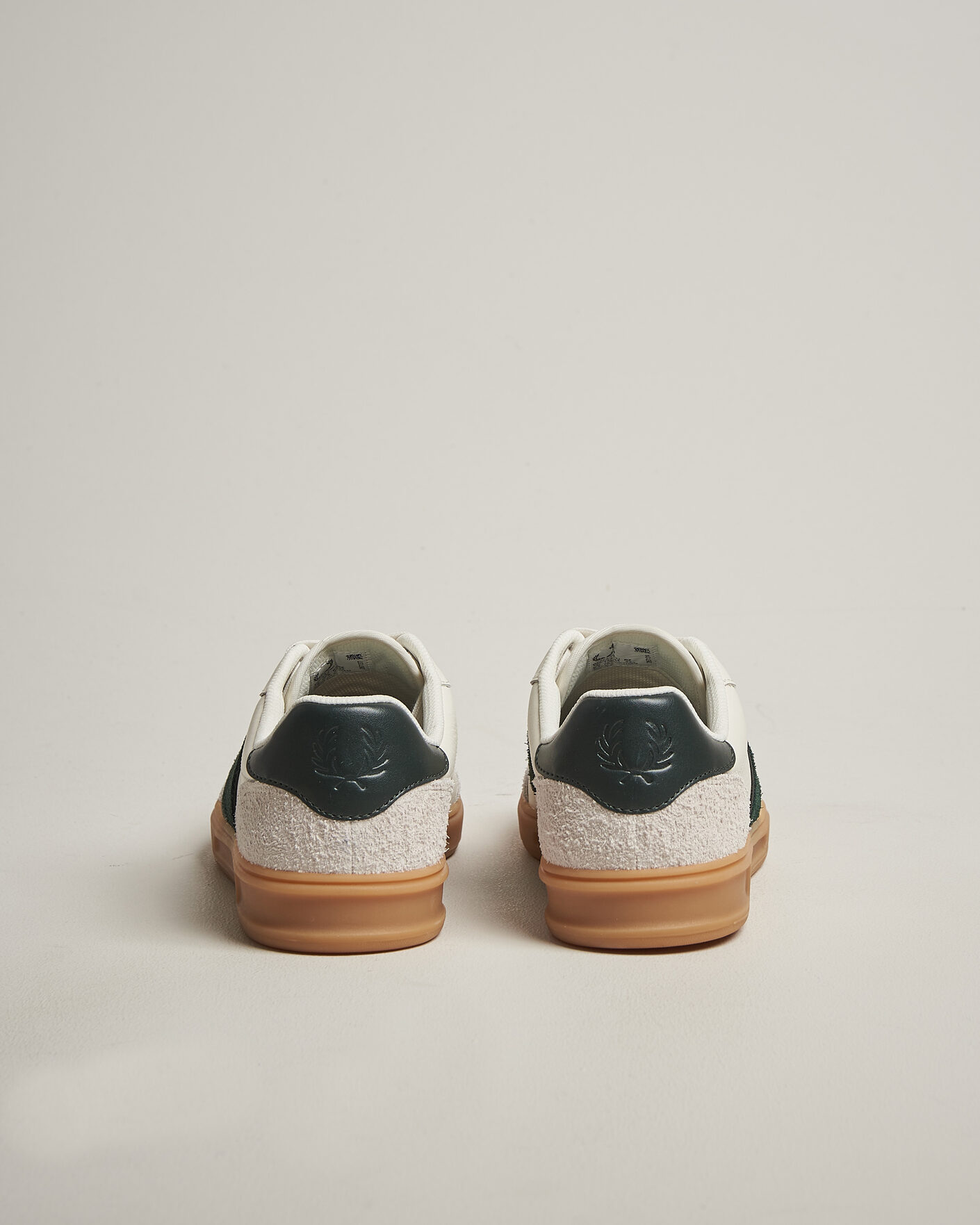Men | Sneakers | Fred Perry | B4 Leather/Suede Sneaker Light Ecru/Green