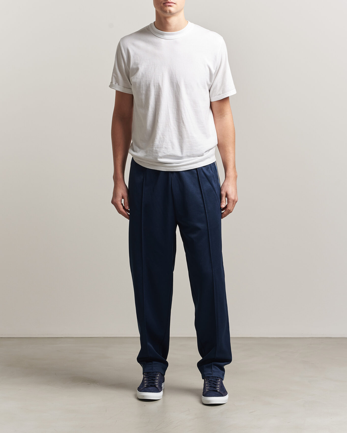 Men | Trousers | Fred Perry | Tramline Taped Track Pants Tennis Blue