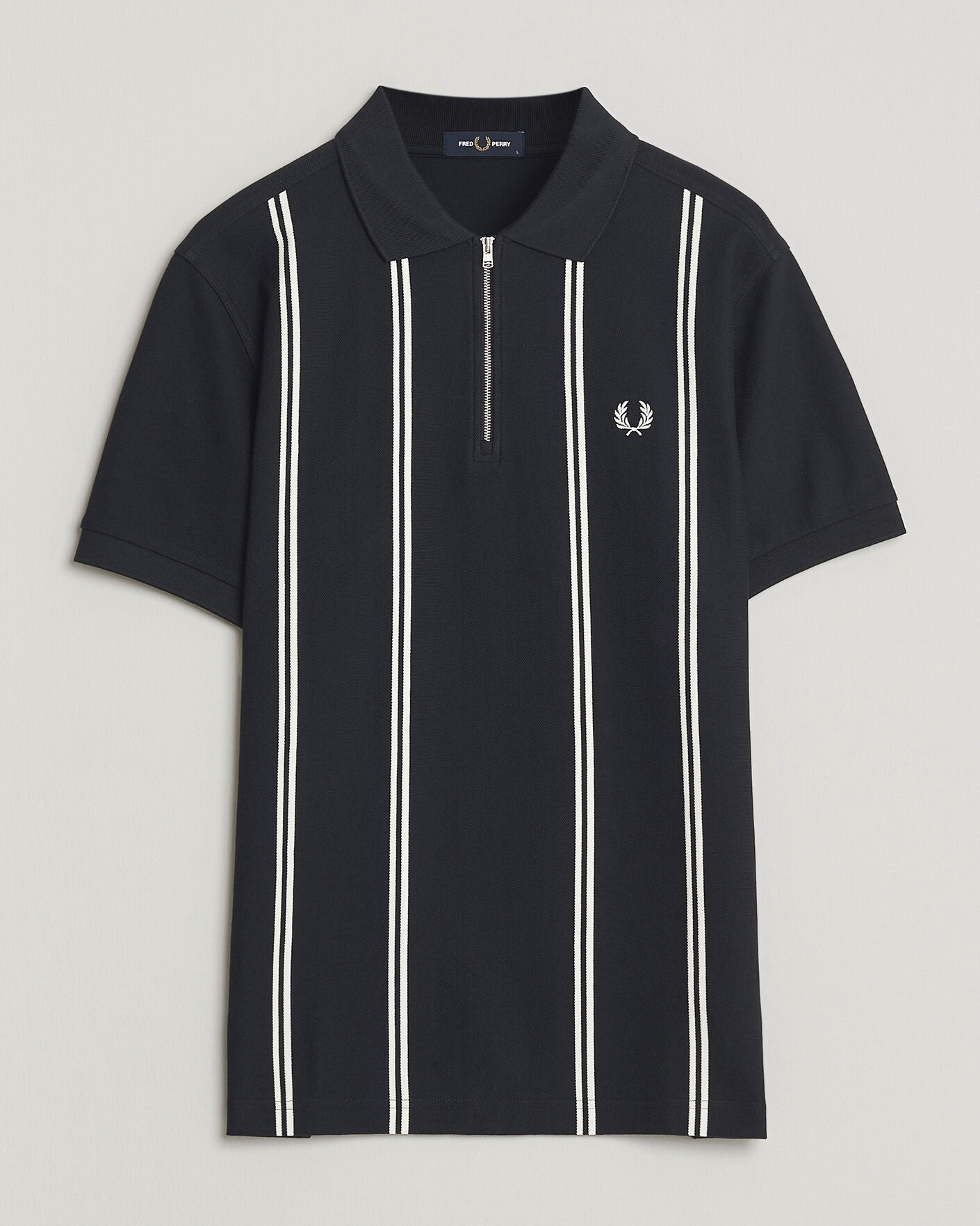 Men | Polo Shirts | Fred Perry | Vertical Striped Polo Navy