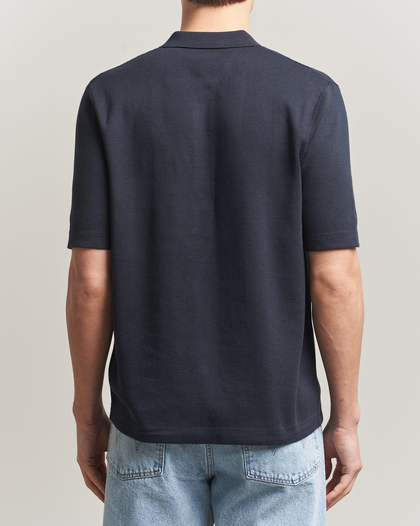 Men | Shirts | Fred Perry | Tonal Vertical Striped Knitted Shirt Navy