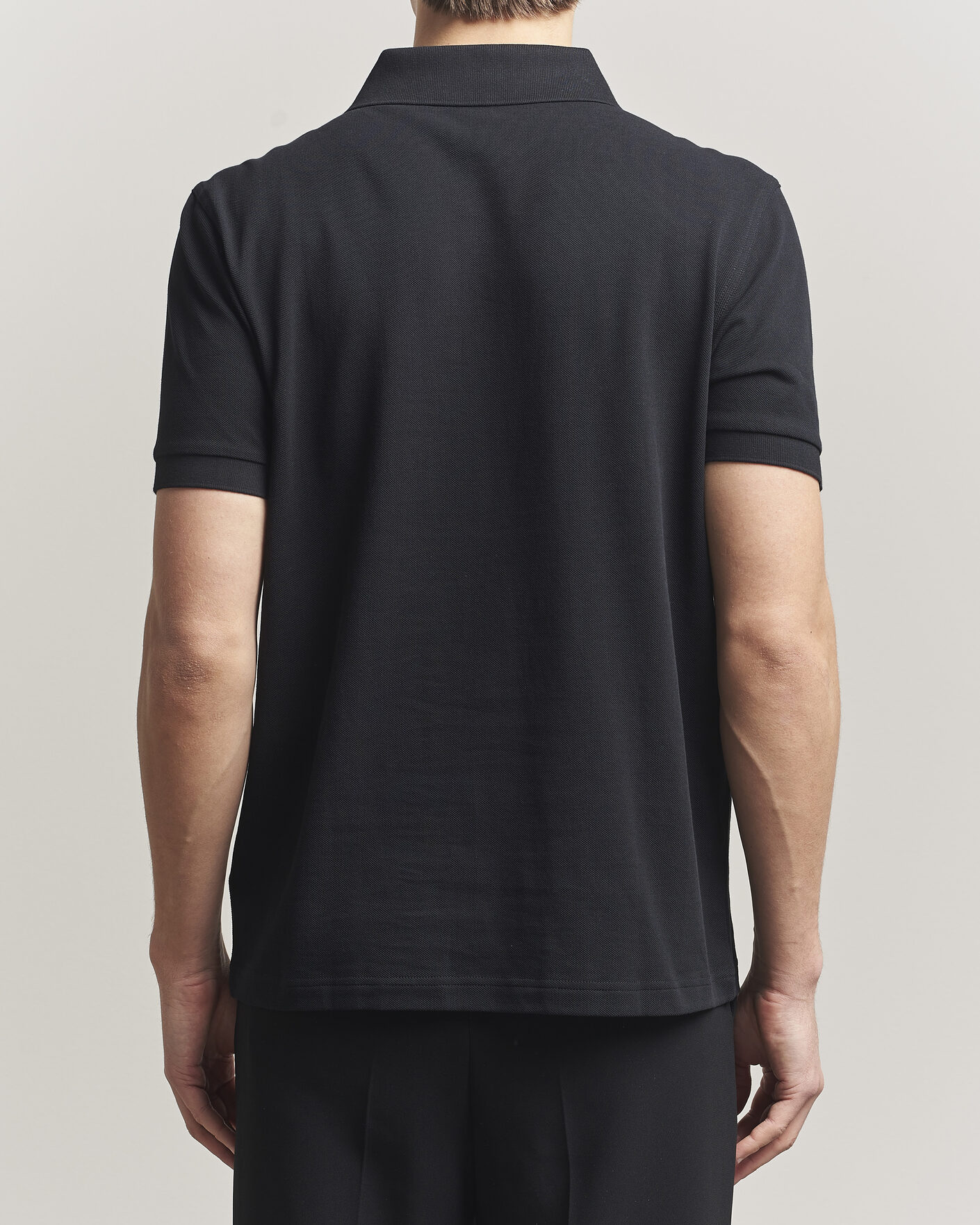 Men | Polo Shirts | Fred Perry | Tramline Half Zip Polo Black