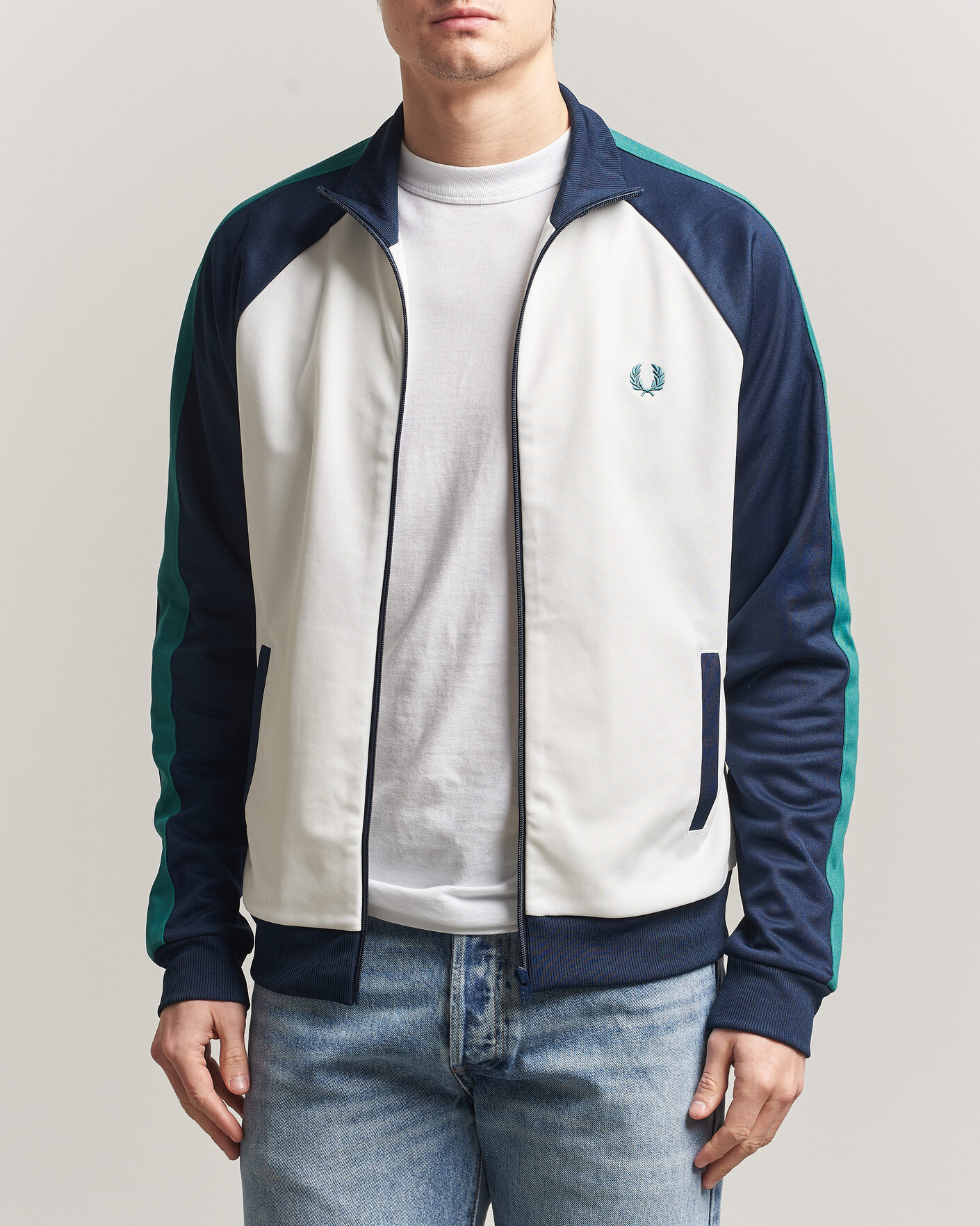 Morris Cornwall Cable Full Zip Jacket OfF White at CareOfCarl.com