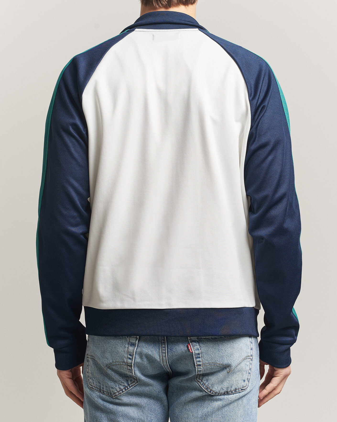 Men | Sweaters & Knitwear | Fred Perry | Contrast Sleeve Track Jacket Snow White
