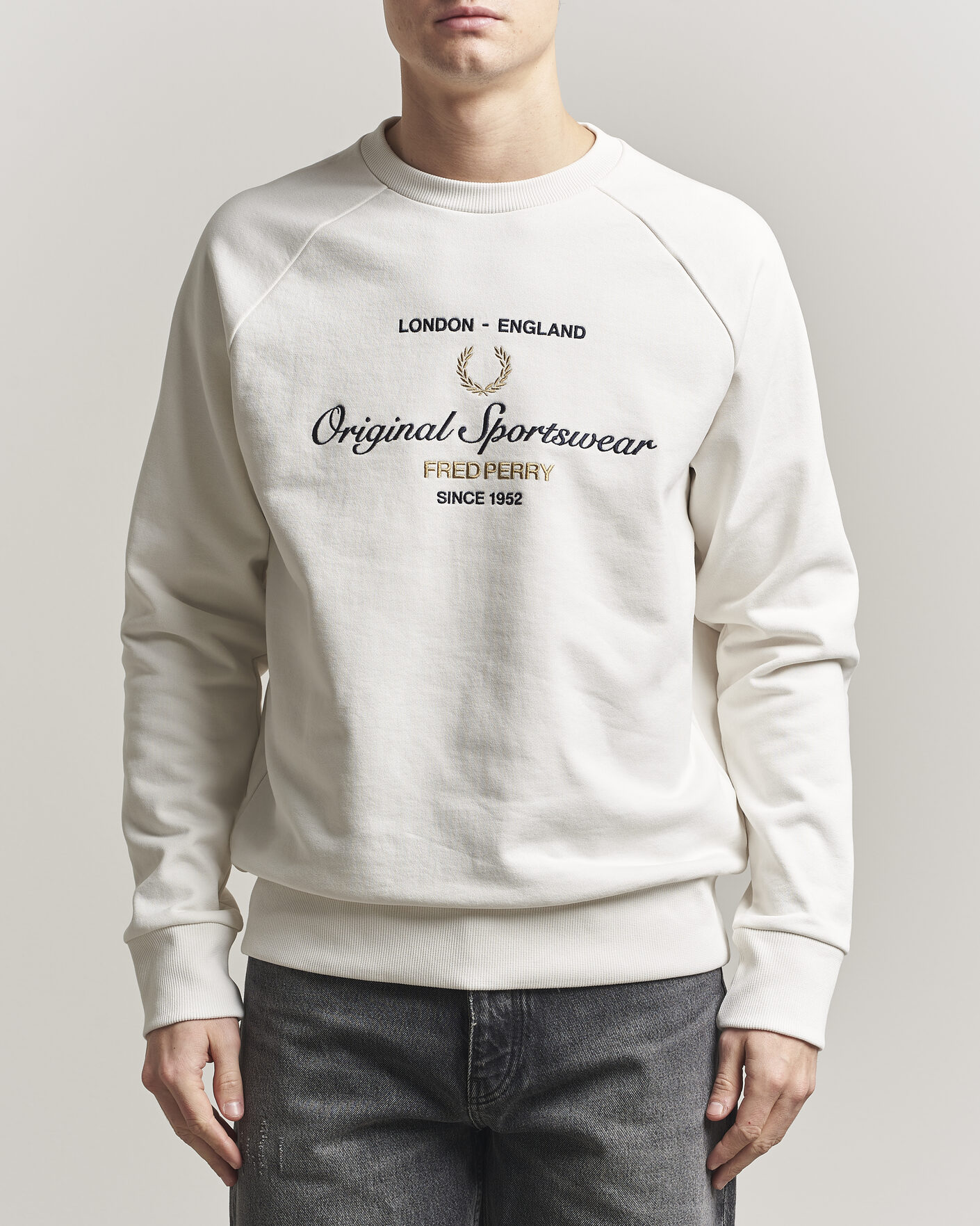 Fred Perry Original Sportswear Sweatshirt Snow White at CareOfCarl.com