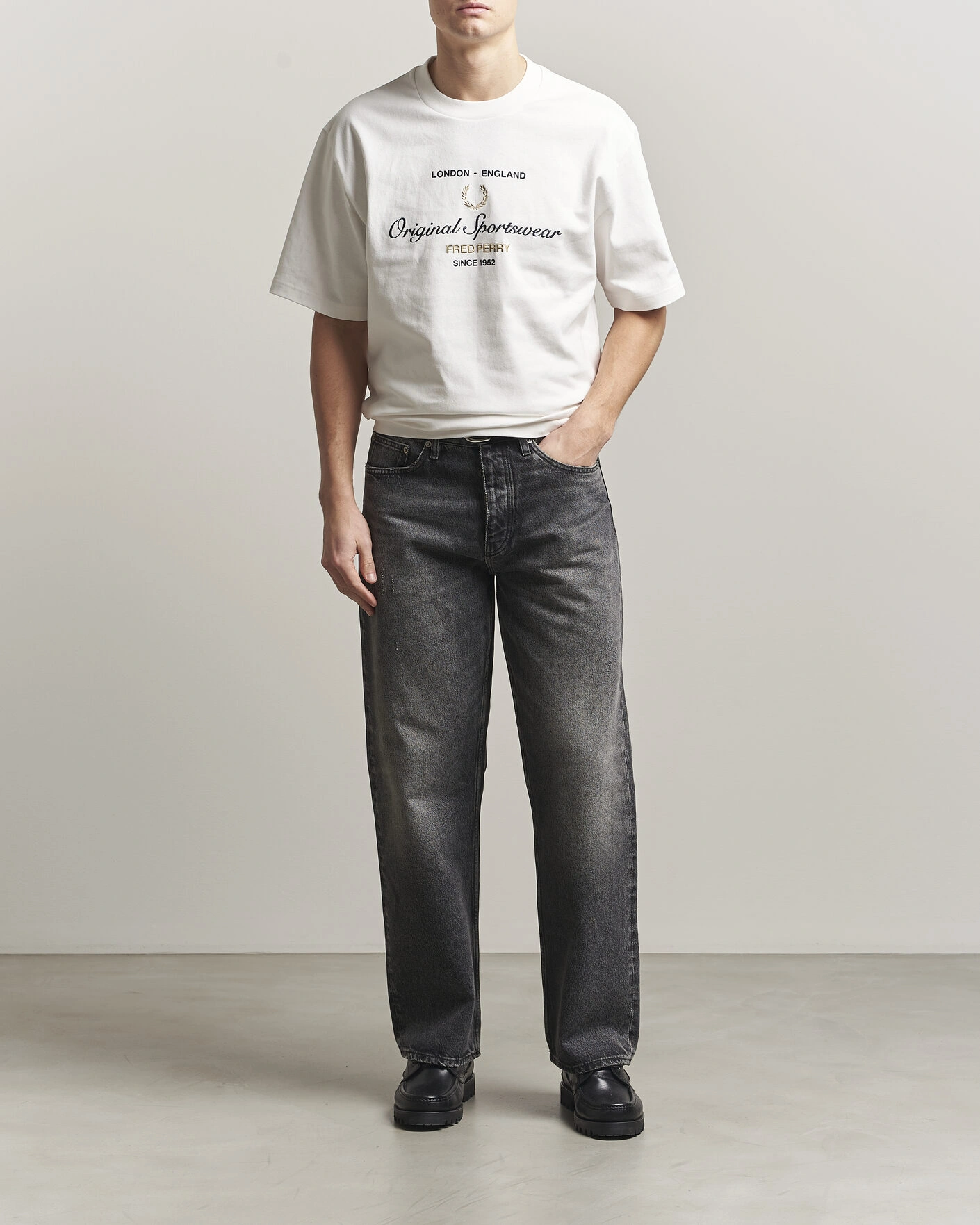 Men | T-Shirts | Fred Perry | Original Sportswear T-Shirt Snow White