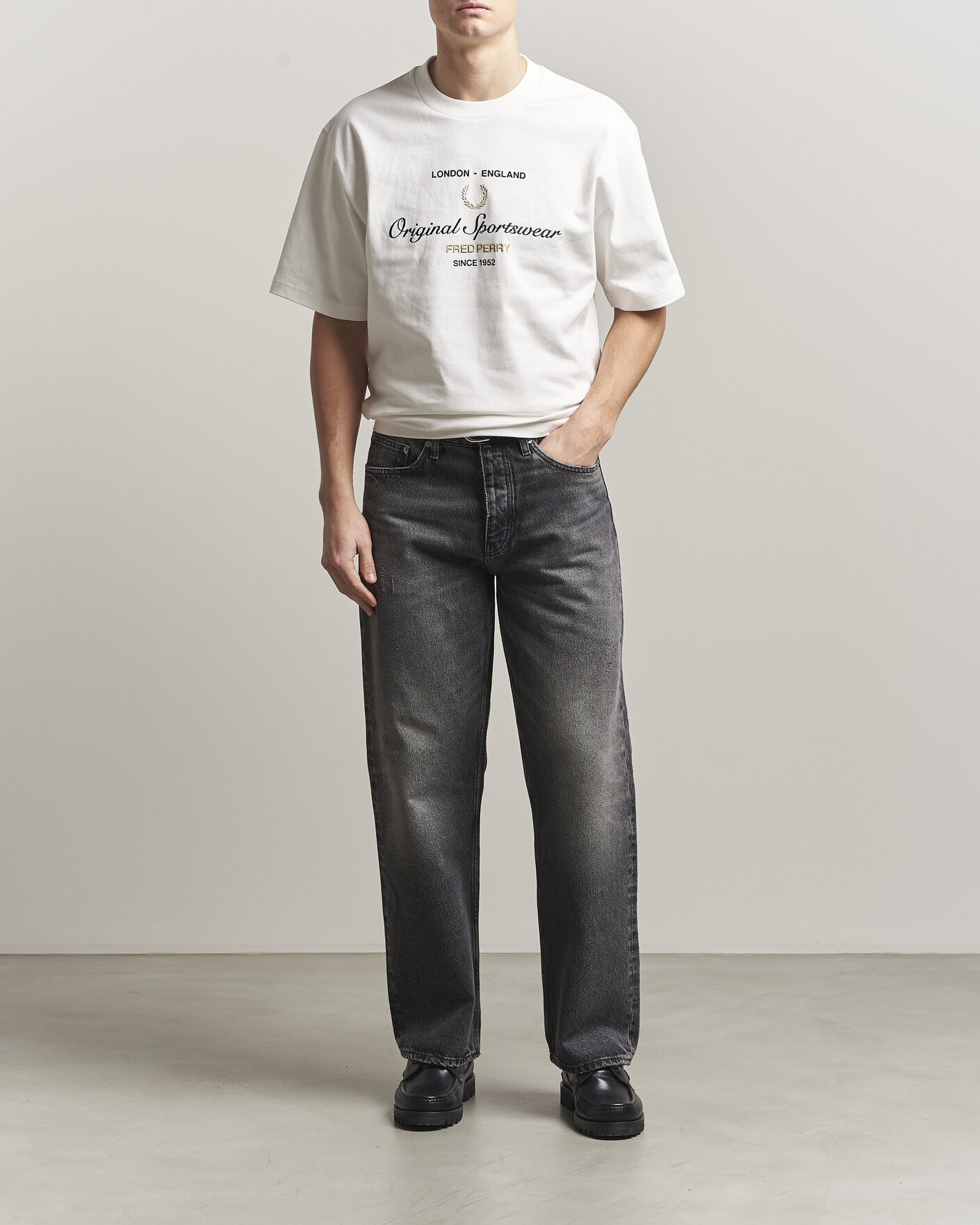 Men | T-Shirts | Fred Perry | Original Sportswear T-Shirt Snow White