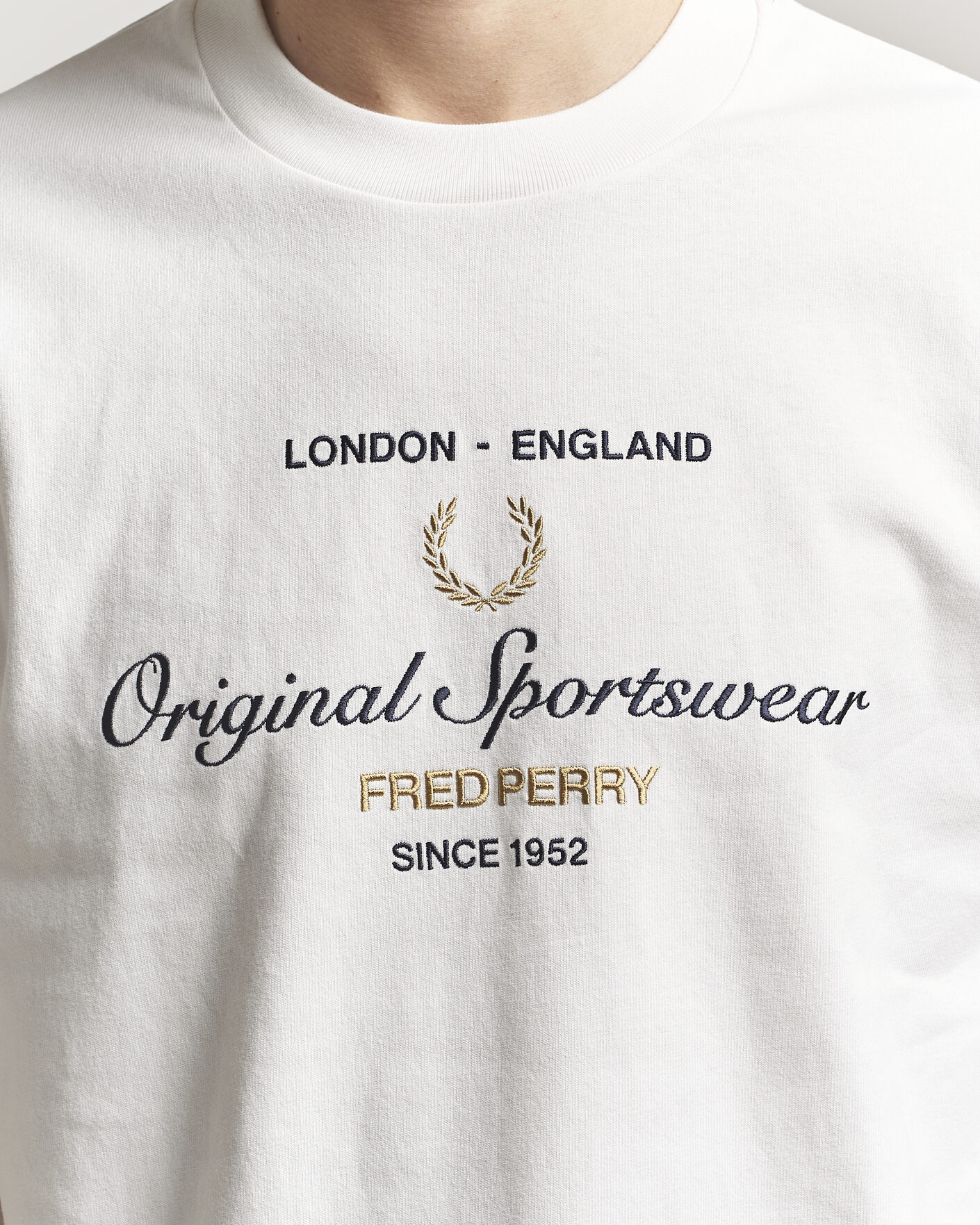 Men | T-Shirts | Fred Perry | Original Sportswear T-Shirt Snow White