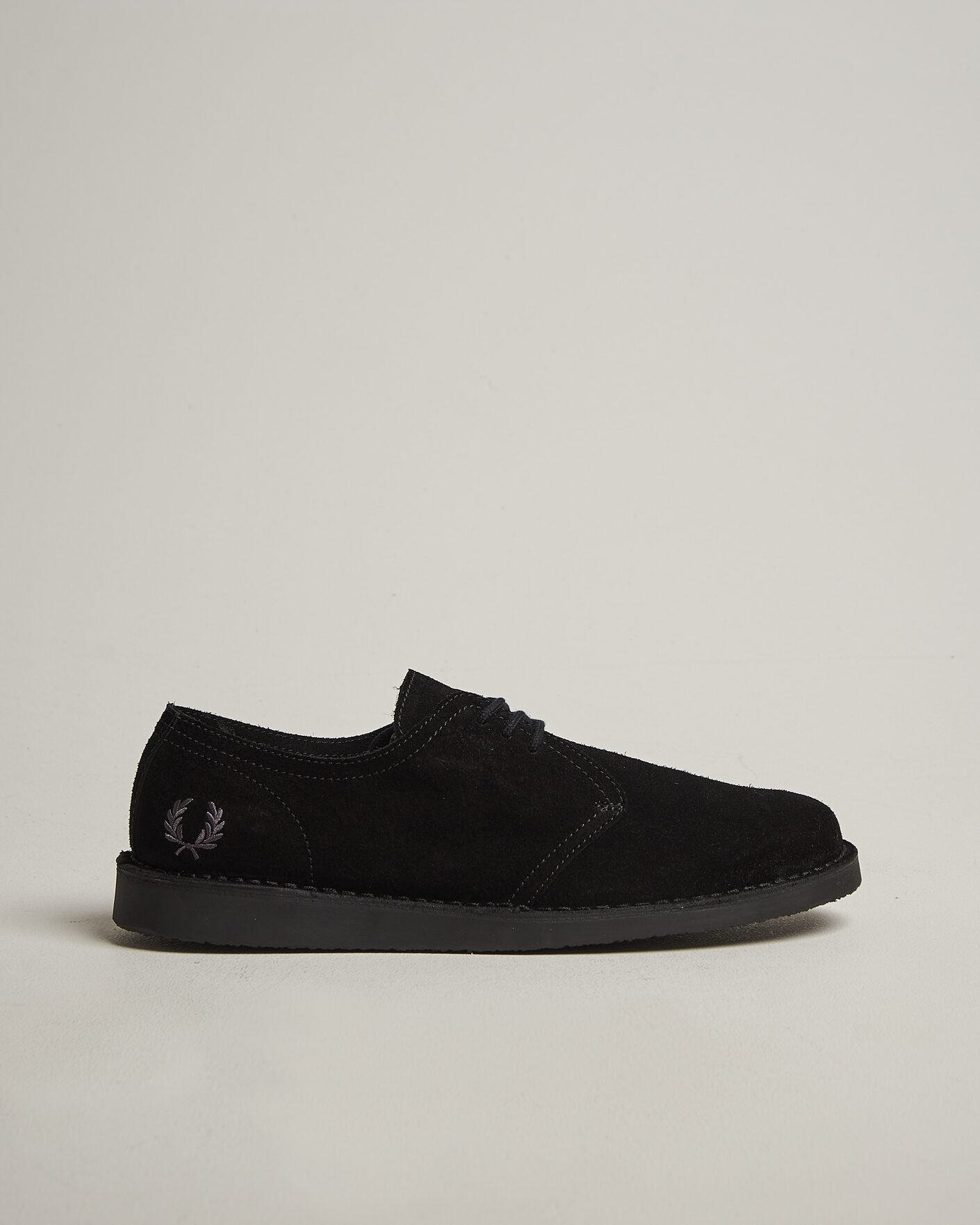 Fred Perry Linden Suede Derby Black at CareOfCarl.com