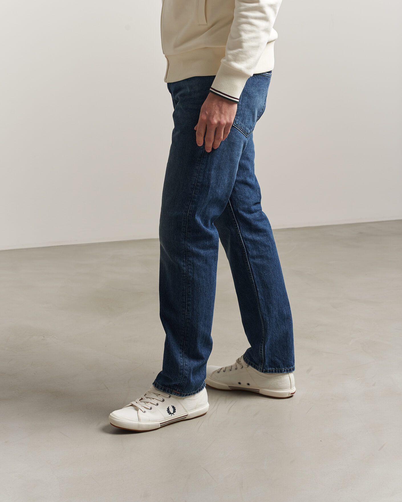 Fred Perry B708 Vintage Tennis Sneaker Snow White at CareOfCarl.com