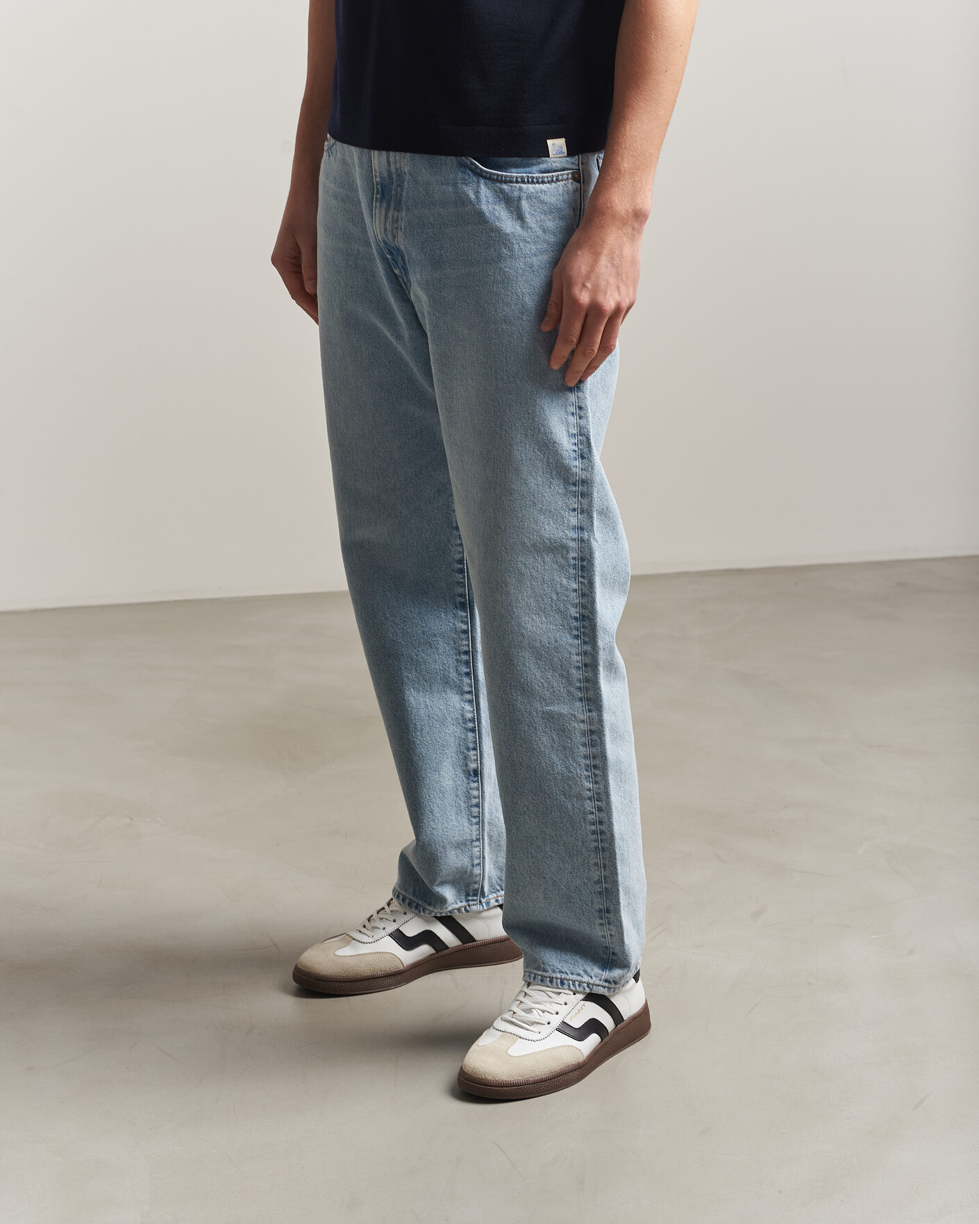 Men | Sneakers | Gant | Cuzmo Leather/Suede Sneaker White/Black