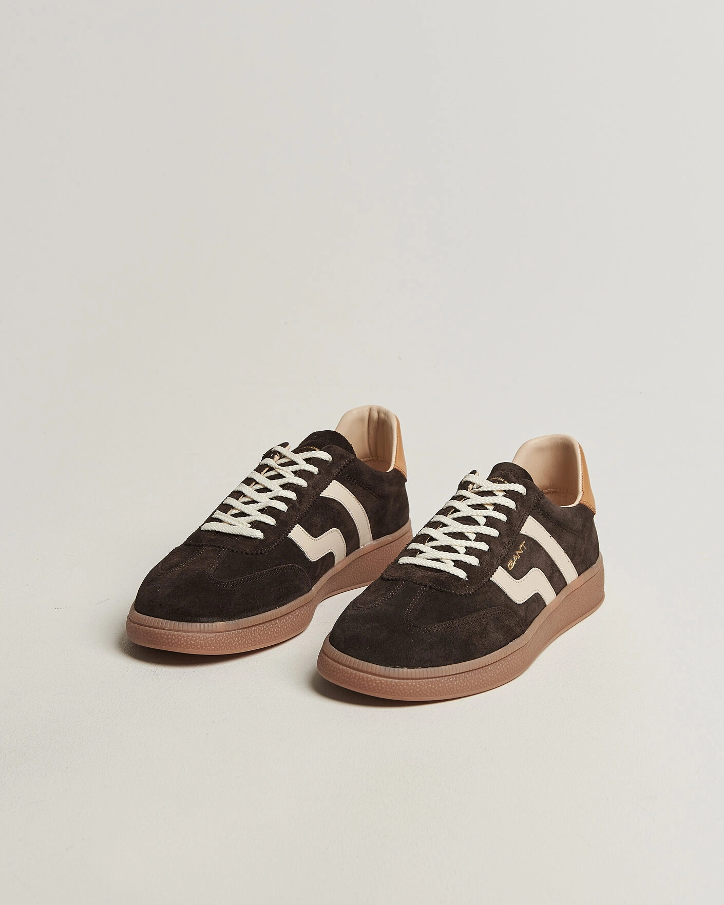Men | Sneakers | GANT | Cuzmo Suede Sneaker Dark Brown/White