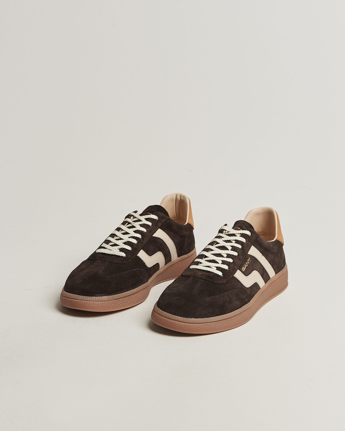 Men | Sneakers | Gant | Cuzmo Suede Sneaker Dark Brown/White