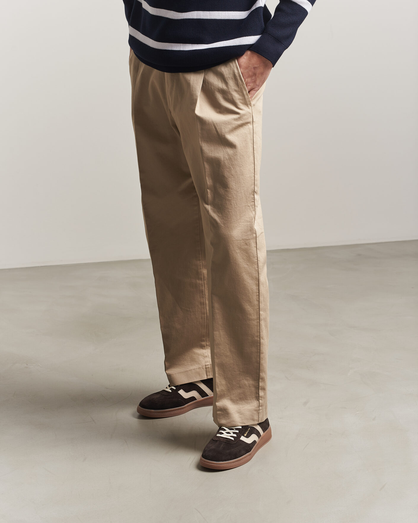 Men | Sneakers | Gant | Cuzmo Suede Sneaker Dark Brown/White