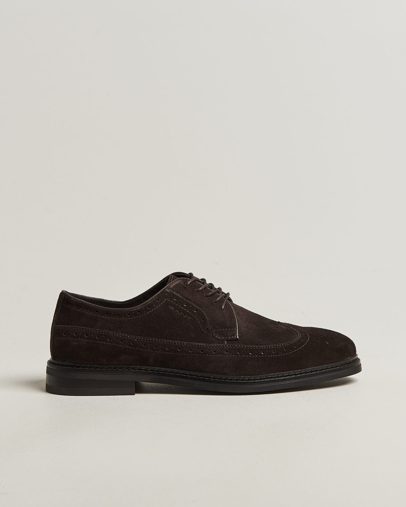 Men | Brogues | GANT | Bidford Suede Brouge Dark Brown