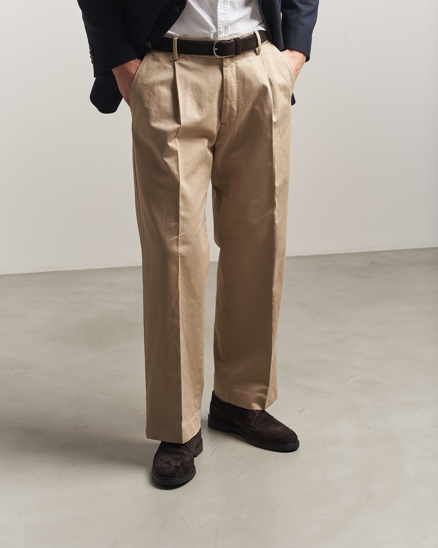 Men | Brogues | GANT | Bidford Suede Brouge Dark Brown