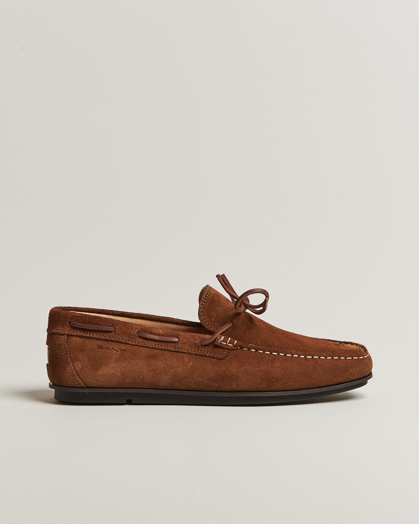Men | Moccasins | Gant | Wilmon Laced Suede Car Shoe Cognac