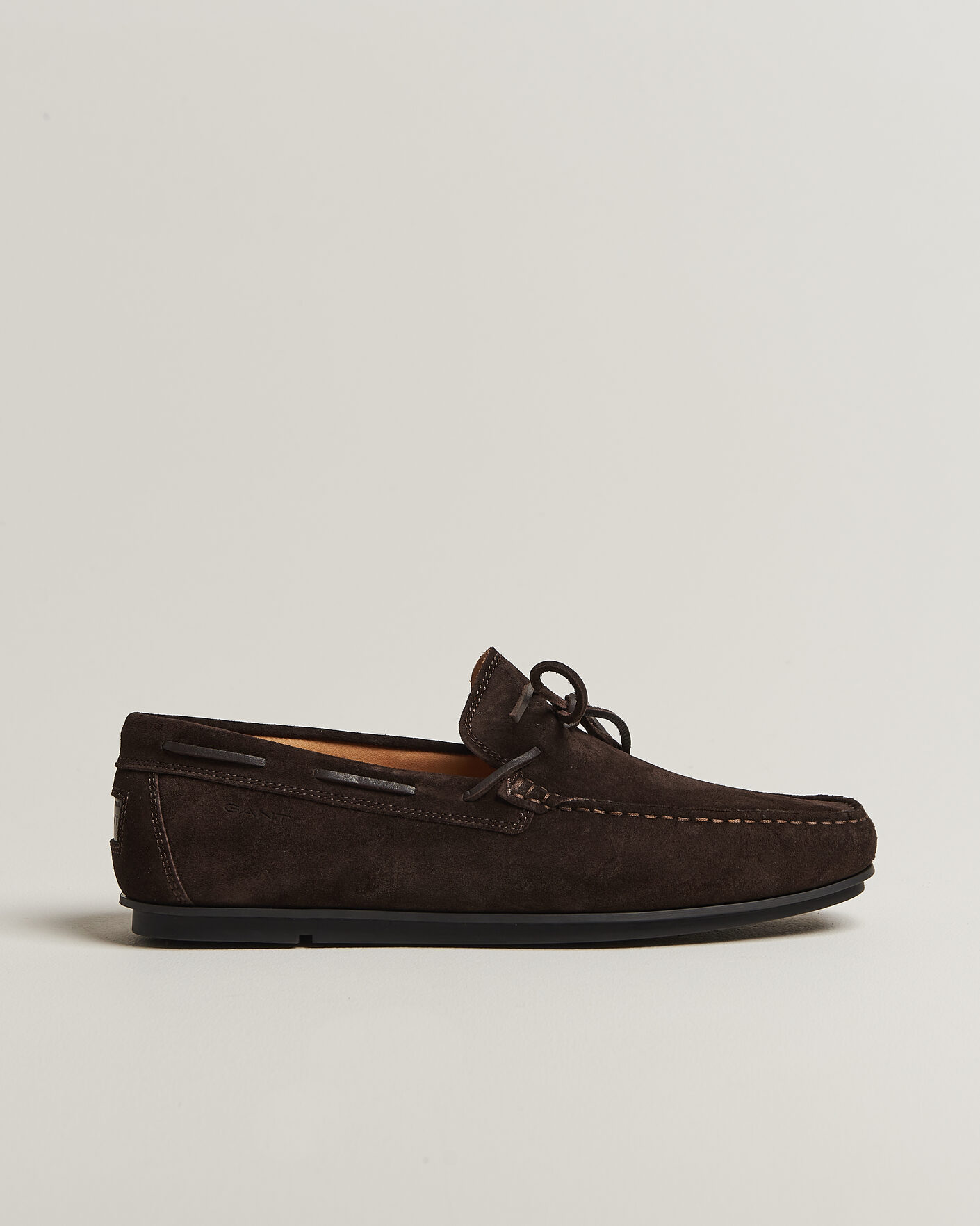 Men | Moccasins | Gant | Wilmon Laced Suede Car Shoe Dark Brown