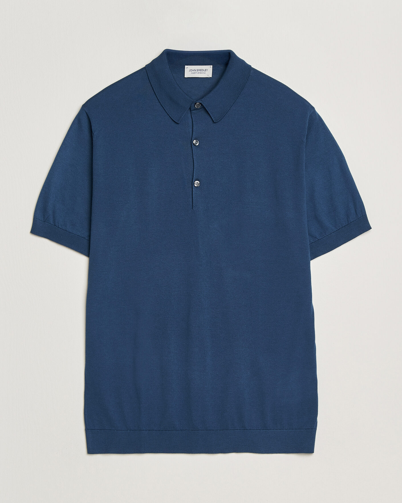 Men | Polo Shirts | John Smedley | Adrian Slim Fit Sea Island Cotton Polo Delft Blue