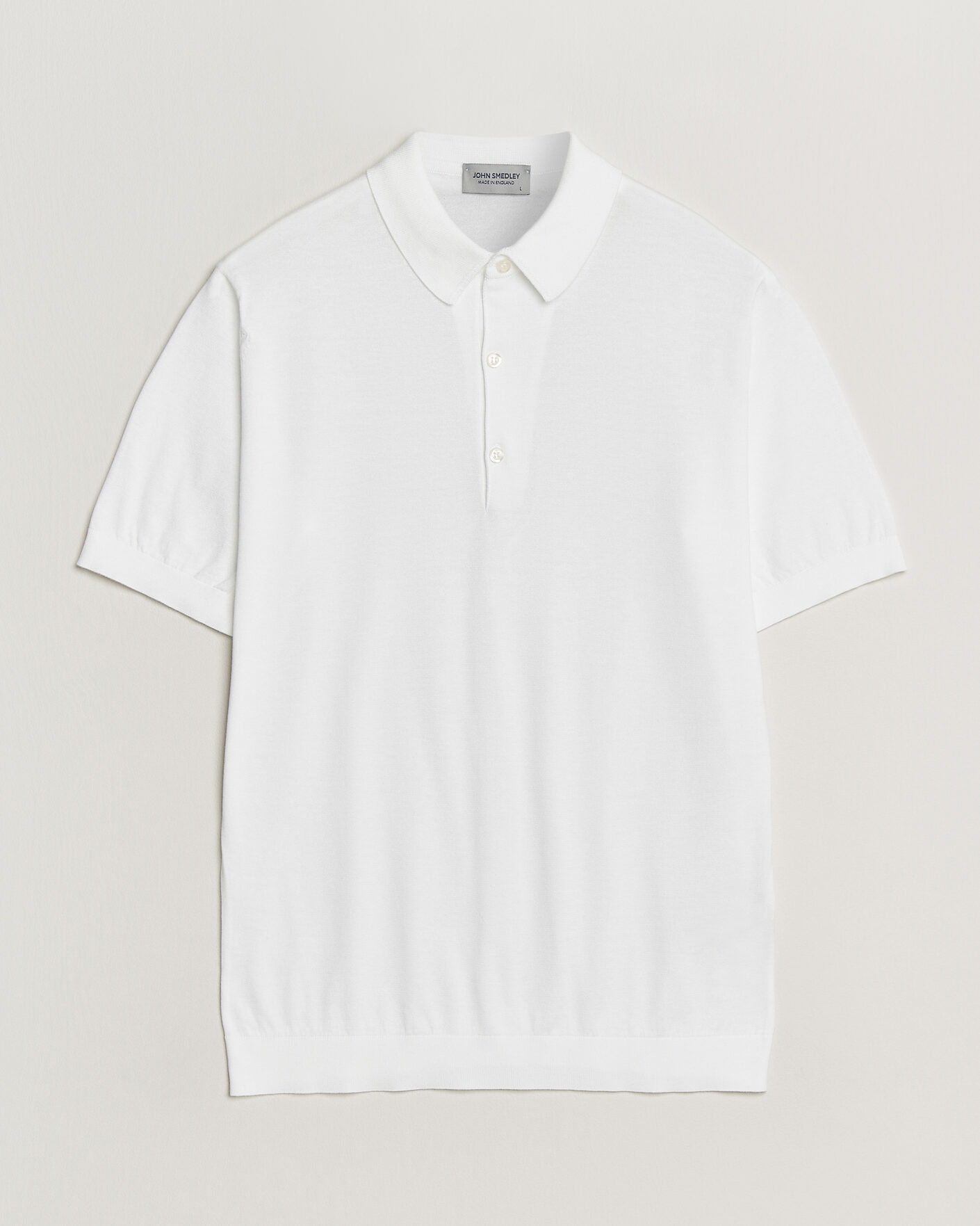 John Smedley Adrian Slim Fit Sea Island Cotton Polo White at