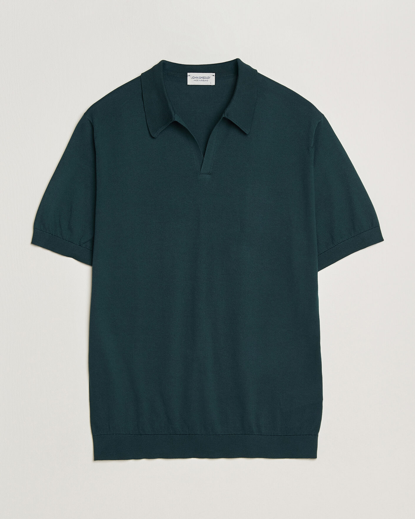 Men | Polo Shirts | John Smedley | Noah Open Collar Sea Island Polo Rainforest