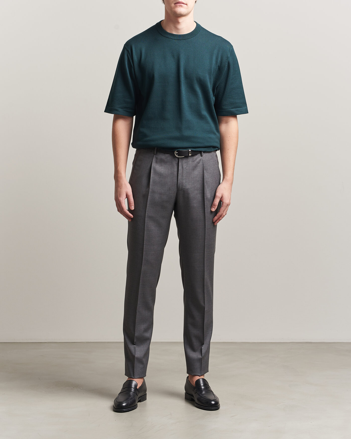 John Smedley Tindall Sea Island Cotton T-Shirt Rainforest at