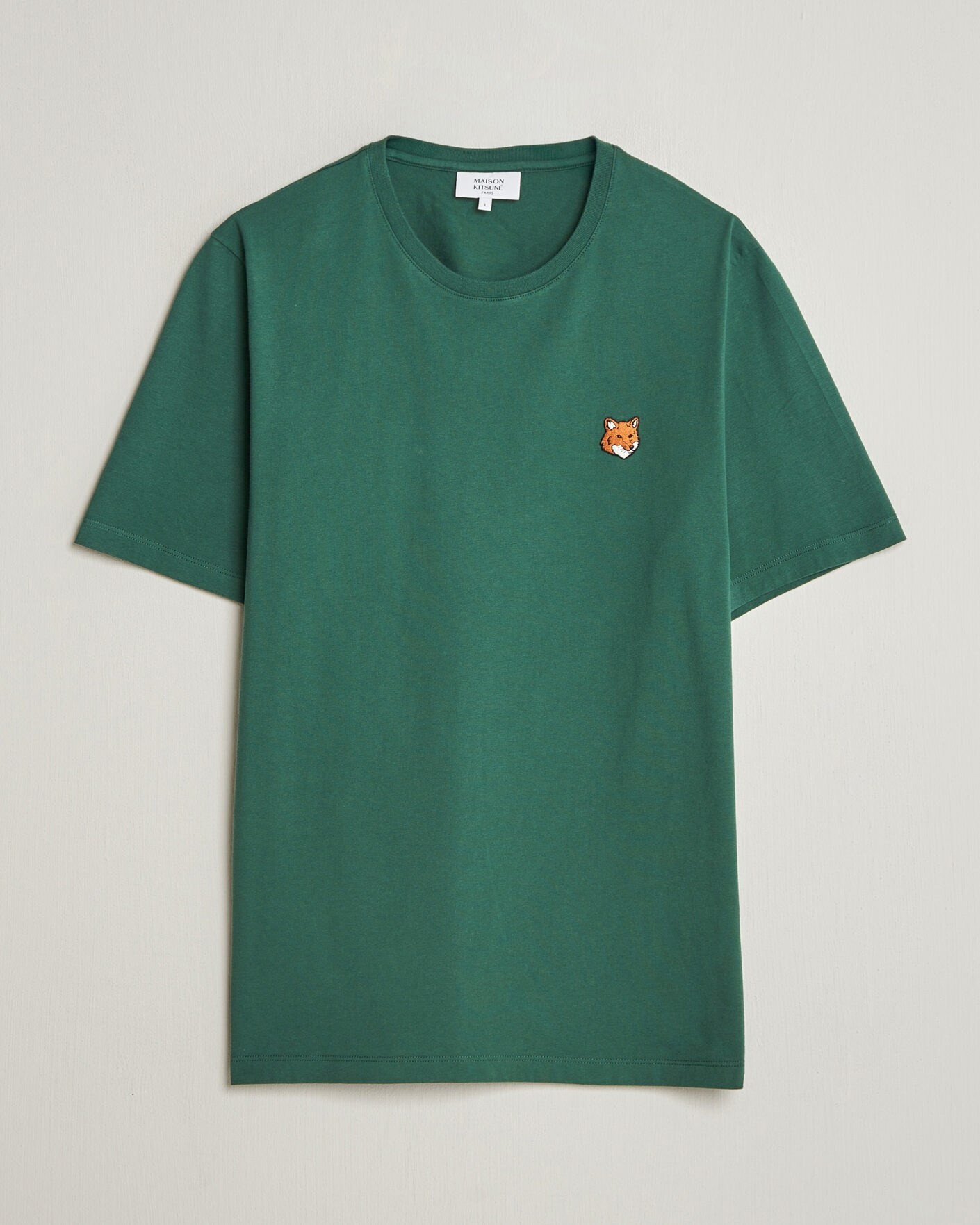 Men | T-Shirts | Maison Kitsuné | Fox Head T-Shirt Bottle Green