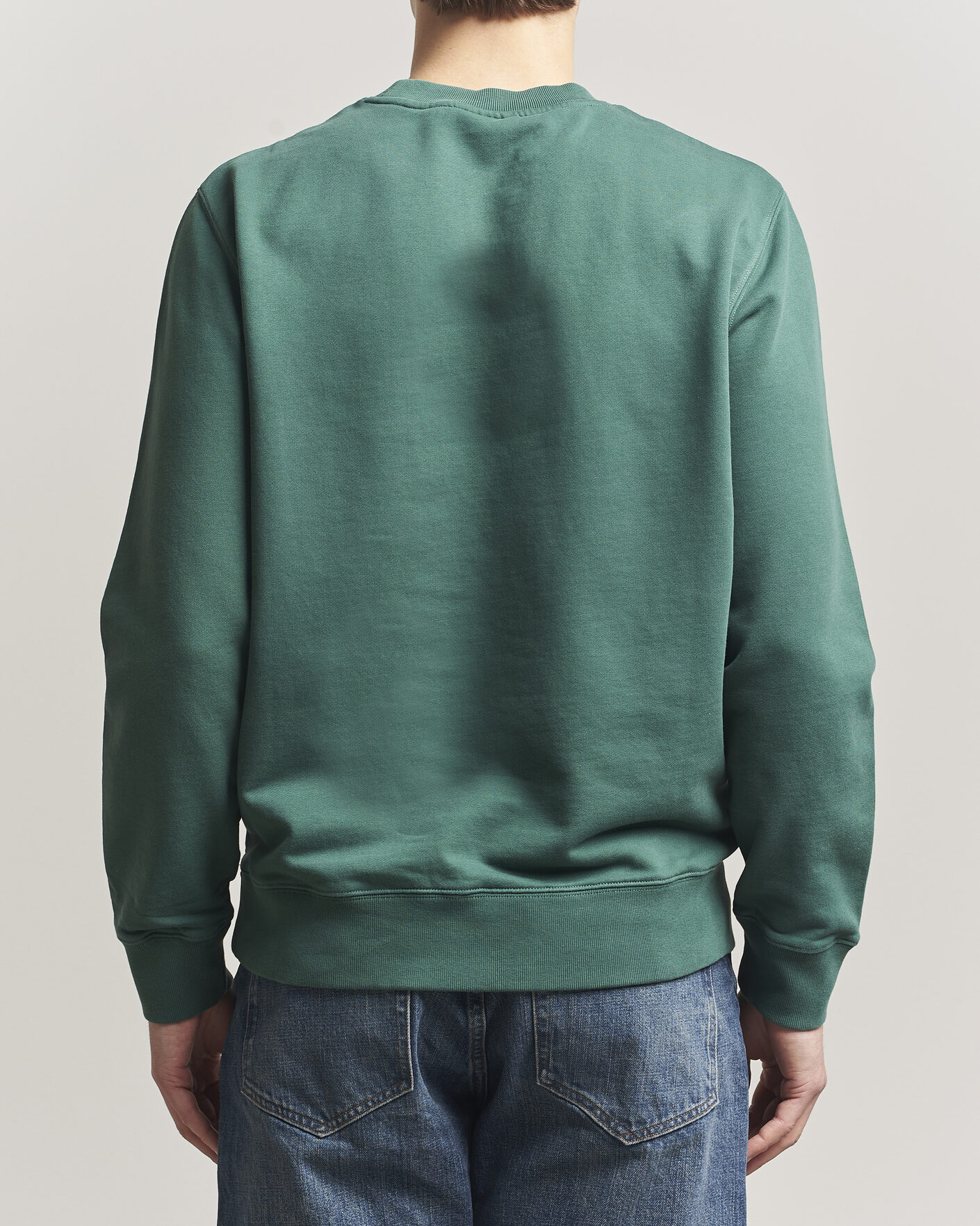 Men | Sweaters & Knitwear | Maison Kitsuné | Fox Head Sweatshirt Bottle Green