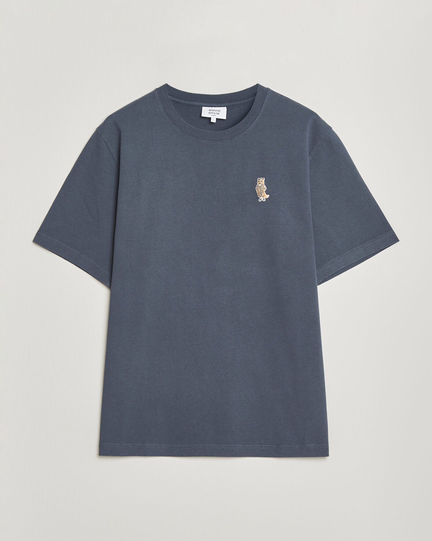 Maison Kitsuné Dressed Fox T-Shirt Shadow Blue at CareOfCarl.com