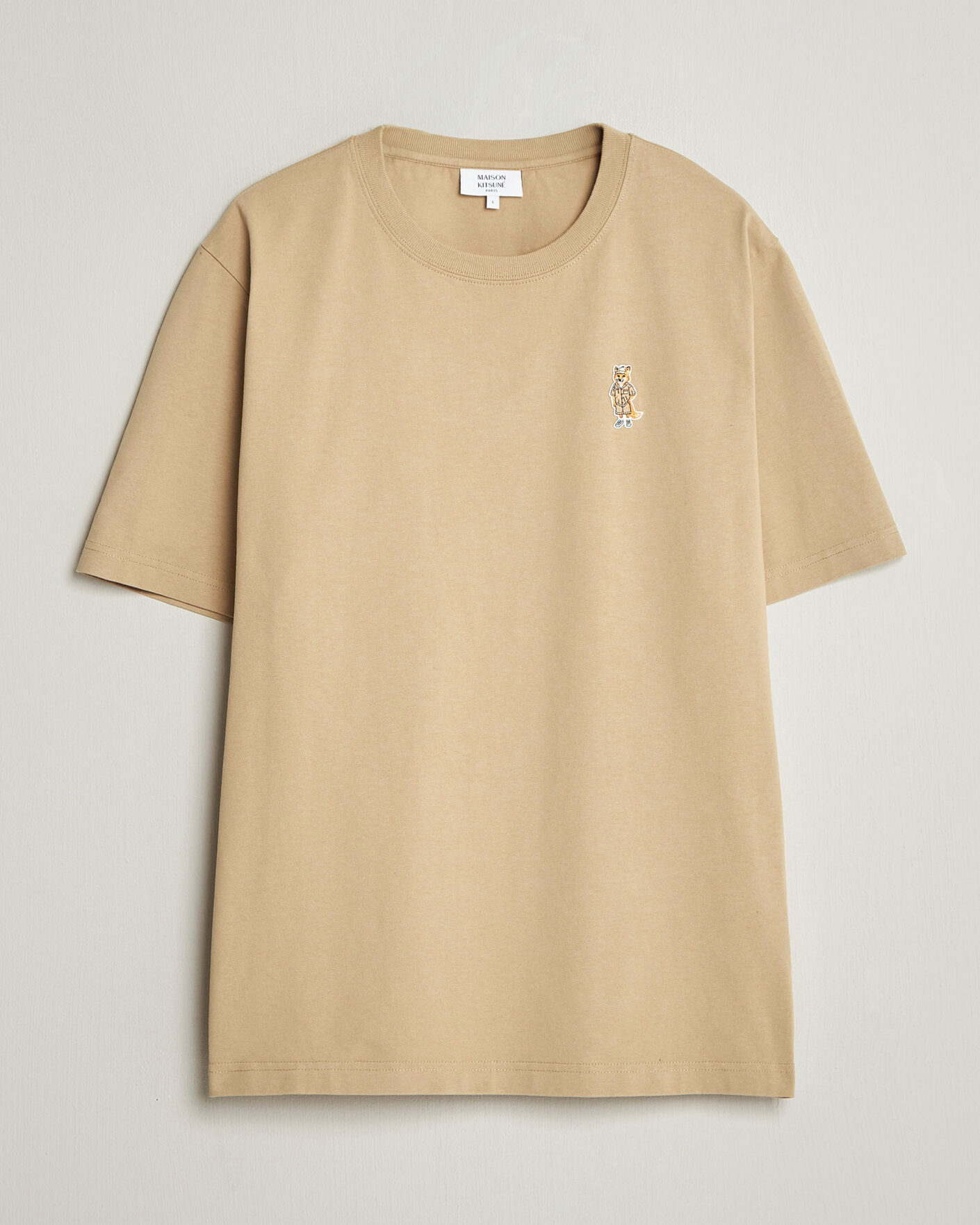 Men | T-Shirts | Maison Kitsuné | Dressed Fox T-Shirt Roasted Almond