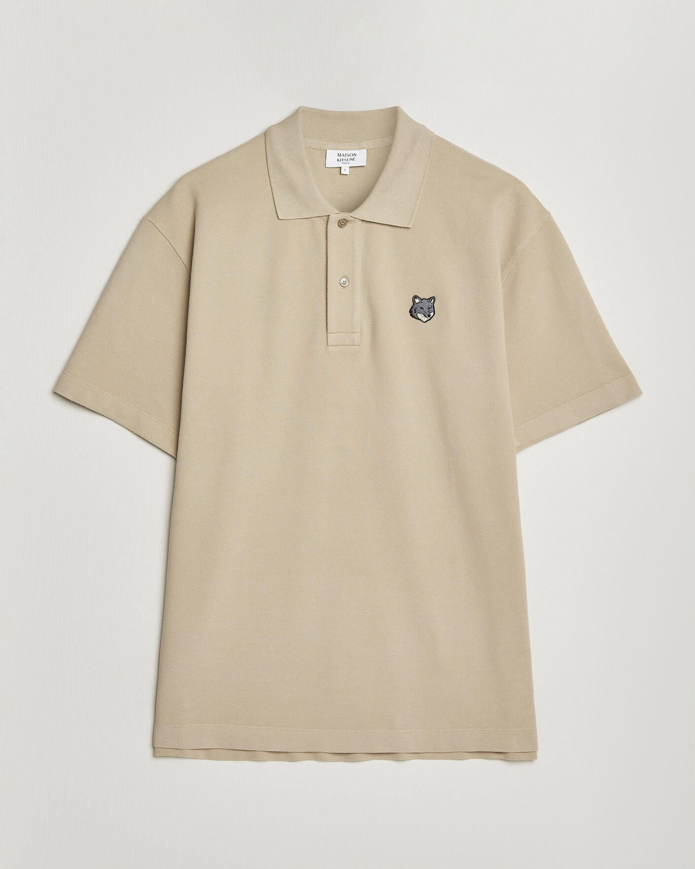 Maison Kitsuné Bold Fox Head Polo Tea Leaf at CareOfCarl.com