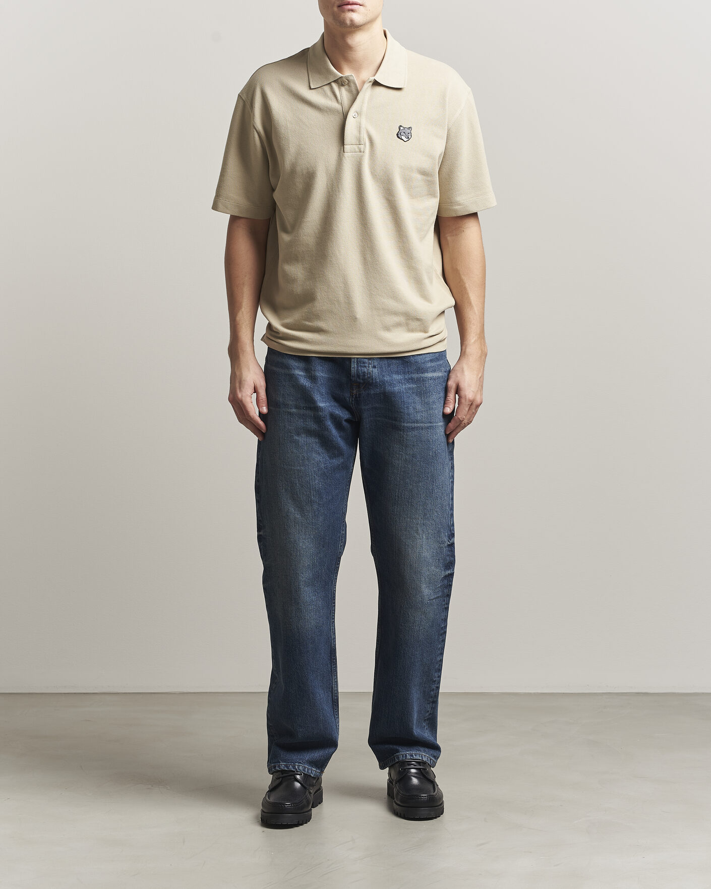 Men | Polo Shirts | Maison Kitsuné | Bold Fox Head Polo Tea Leaf