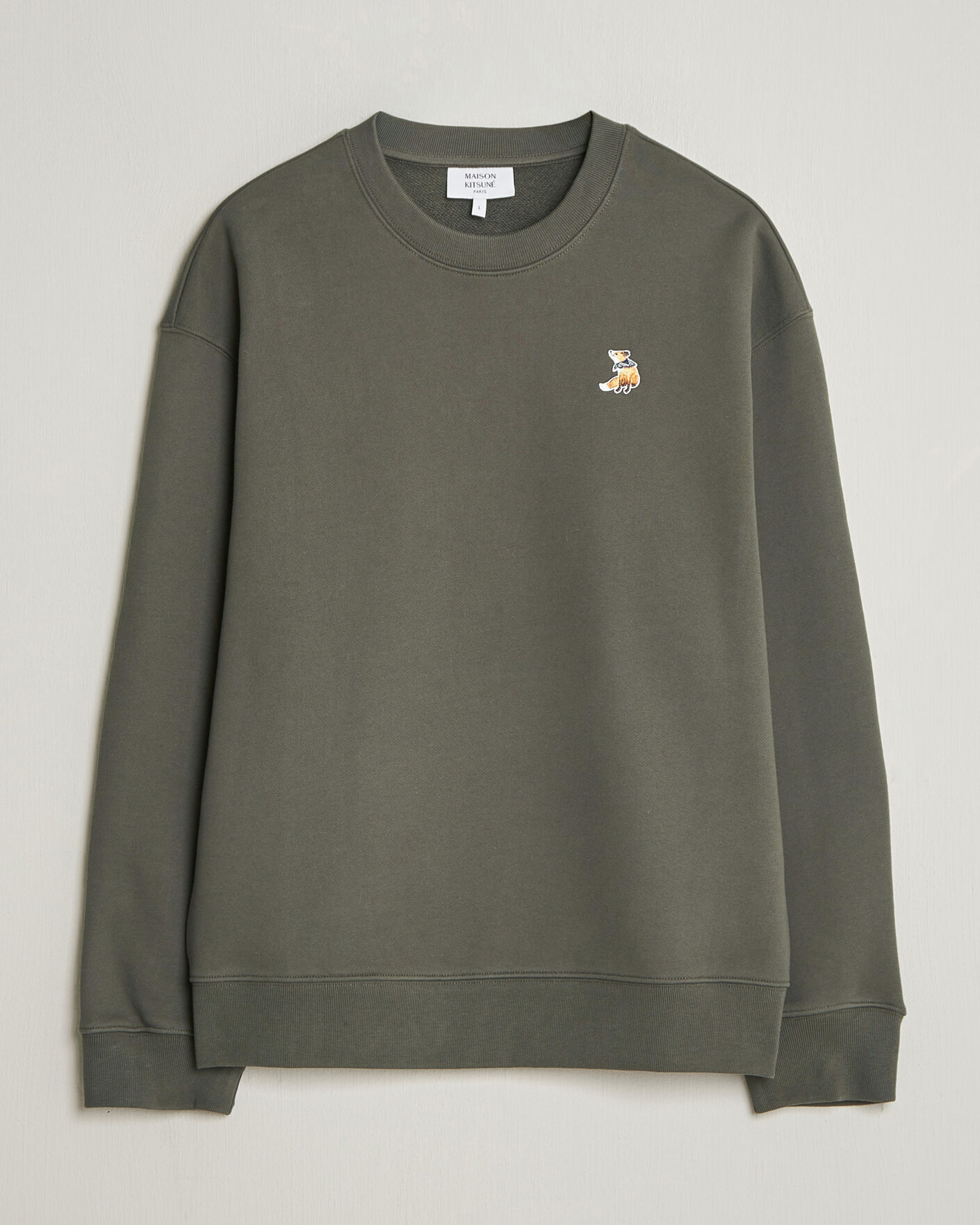 Maison Kitsuné Dreaming Fox Sweatshirt Beluga at CareOfCarl.com