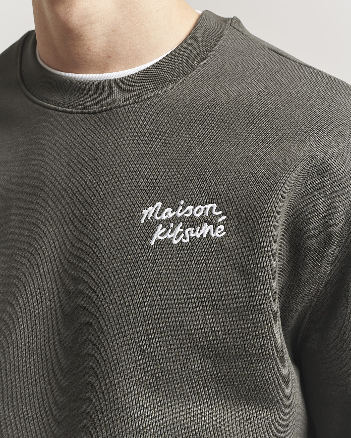 Men | Sweaters & Knitwear | Maison Kitsuné | Handwriting Sweatshirt Beluga