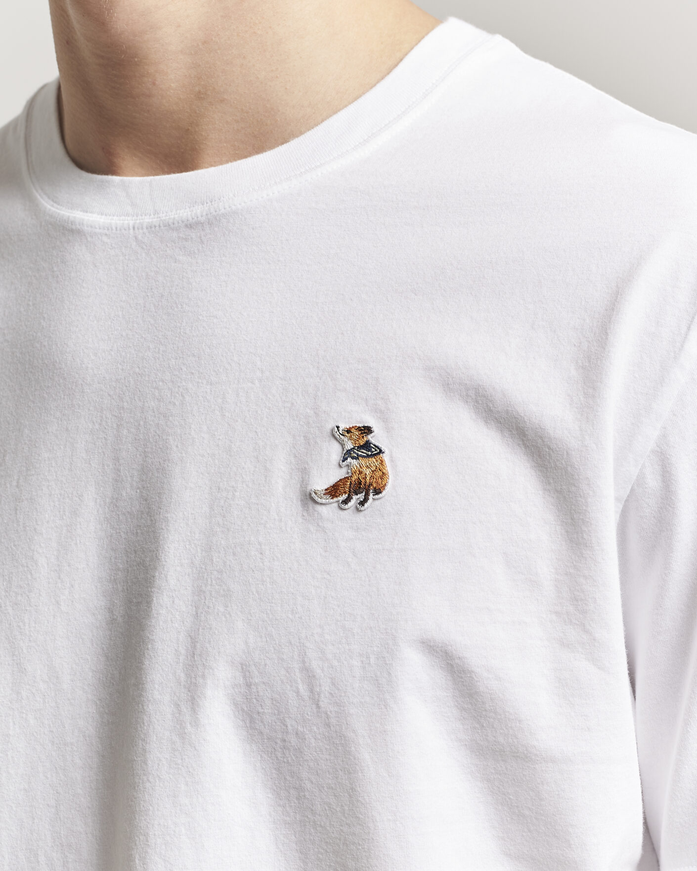 Maison Kitsuné Dreaming Fox T-Shirt White at CareOfCarl.com