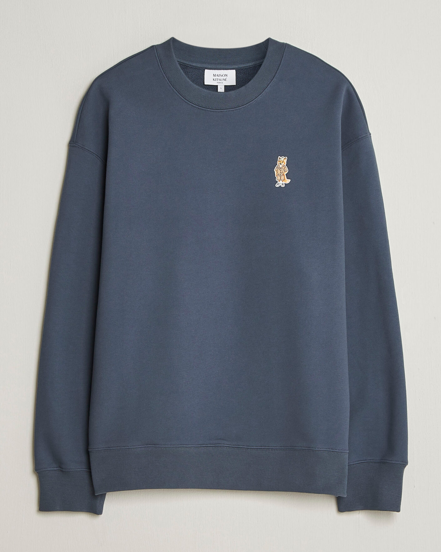 Men | Sweaters & Knitwear | Maison Kitsuné | Dressed Fox Sweatshirt Shadow Blue