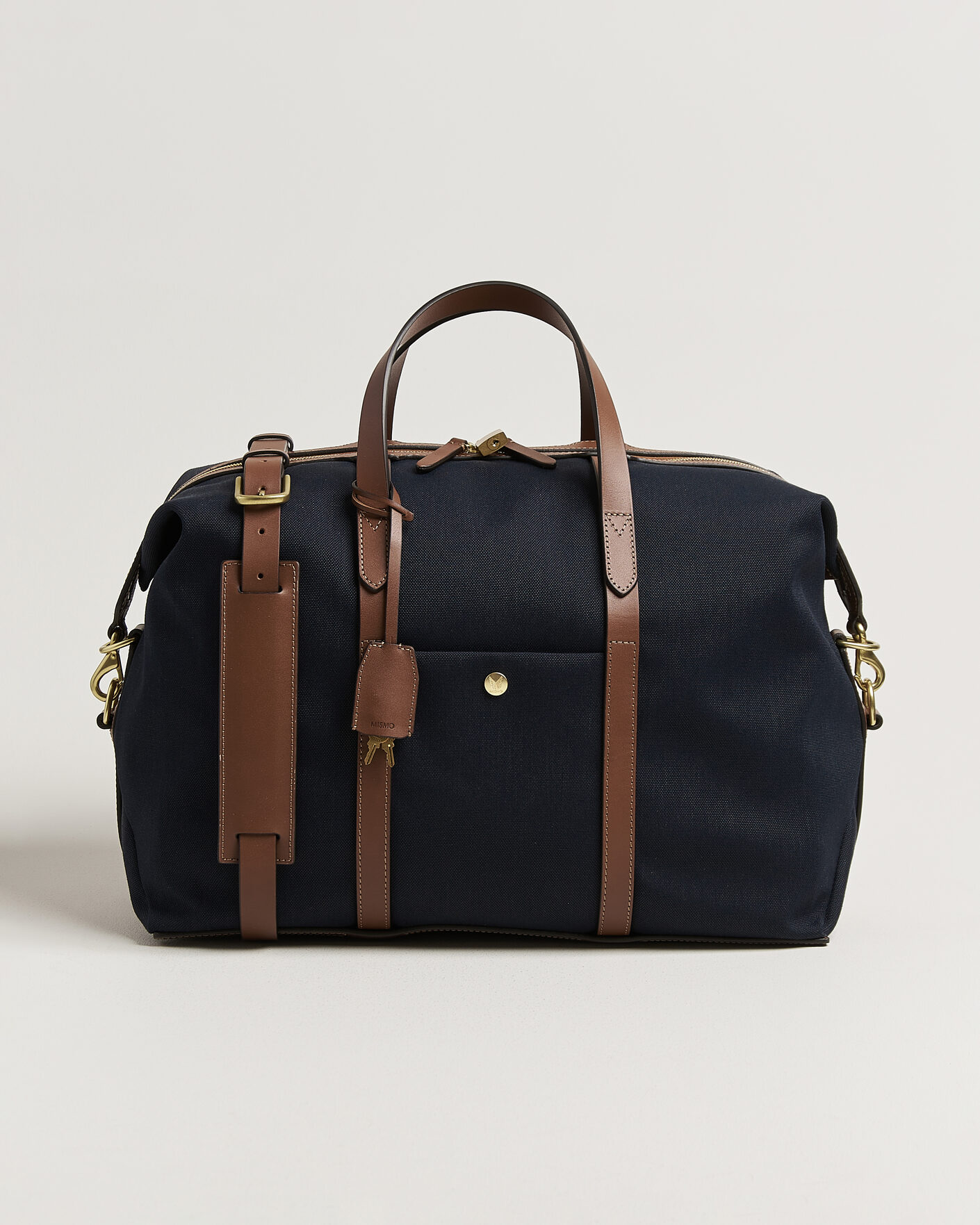 Men | Bags | Mismo | M/S Avail 48h Nylon Weekendbag Deep Sea Blue/Cuoio