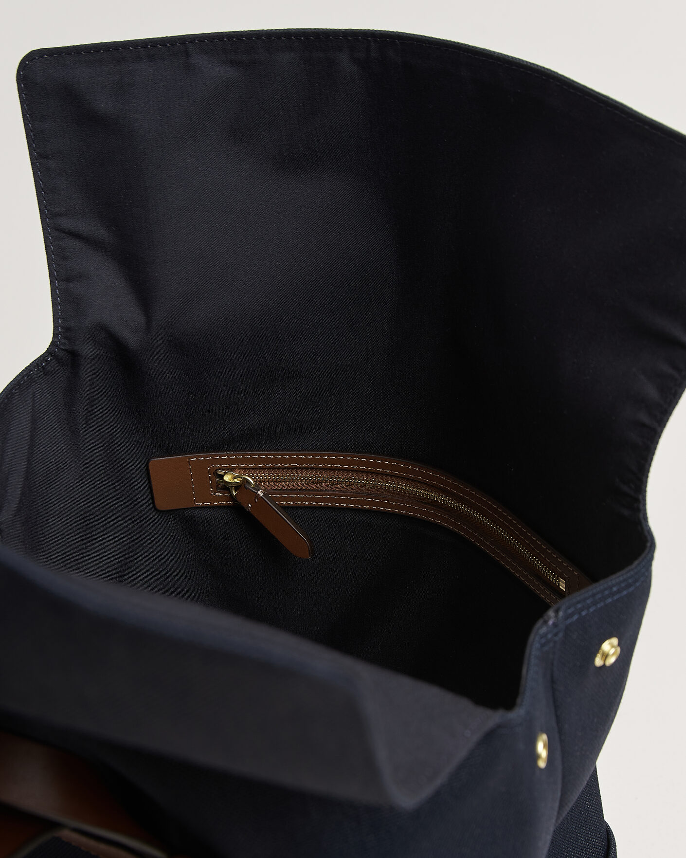 Men | Bags | Mismo | M/S Nylon Backpack Deep Sea Blue/Cuoio
