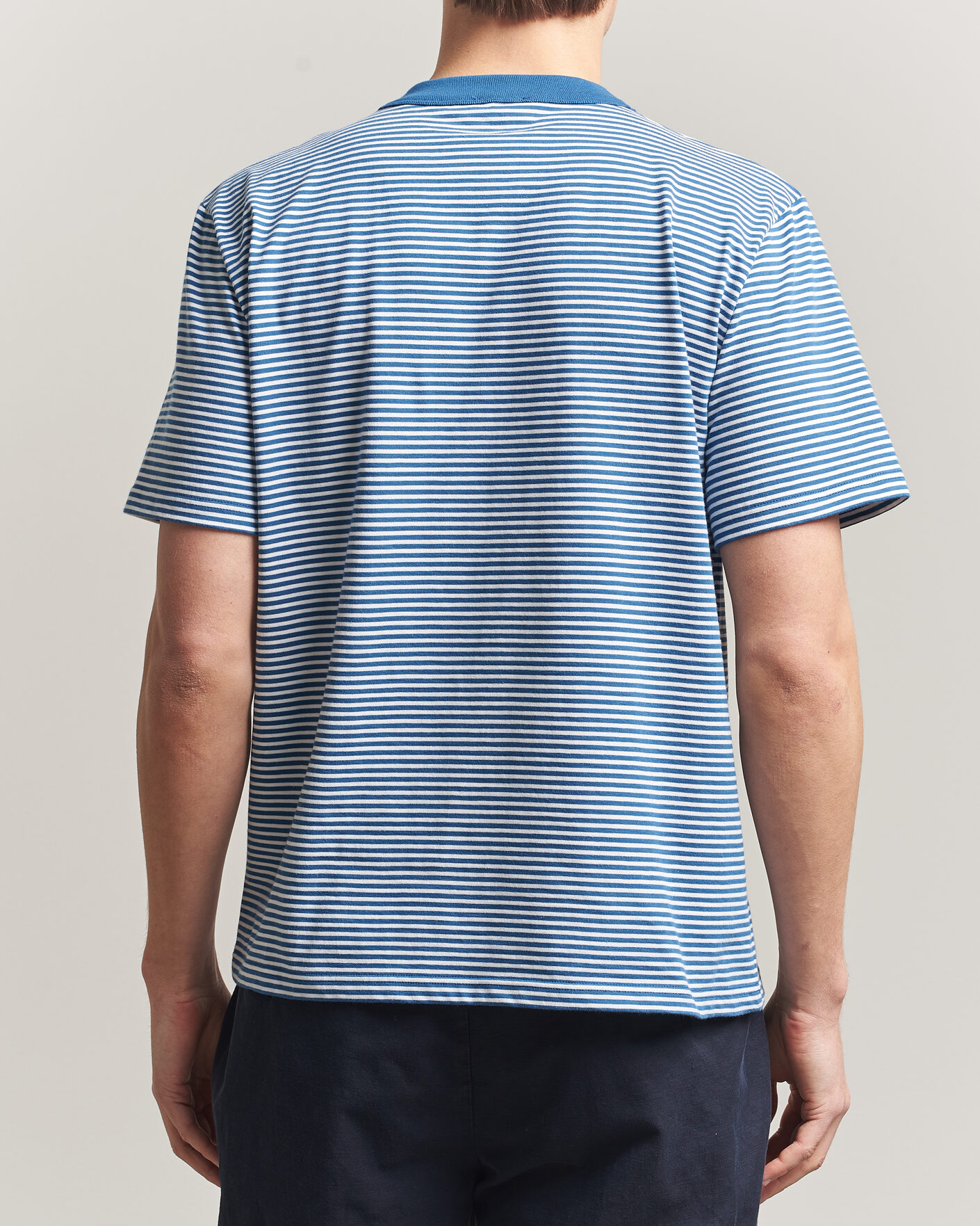 Men | T-Shirts | Armor-lux | Callac Héritage Stripe T-Shirt Dark Blue/Blanc