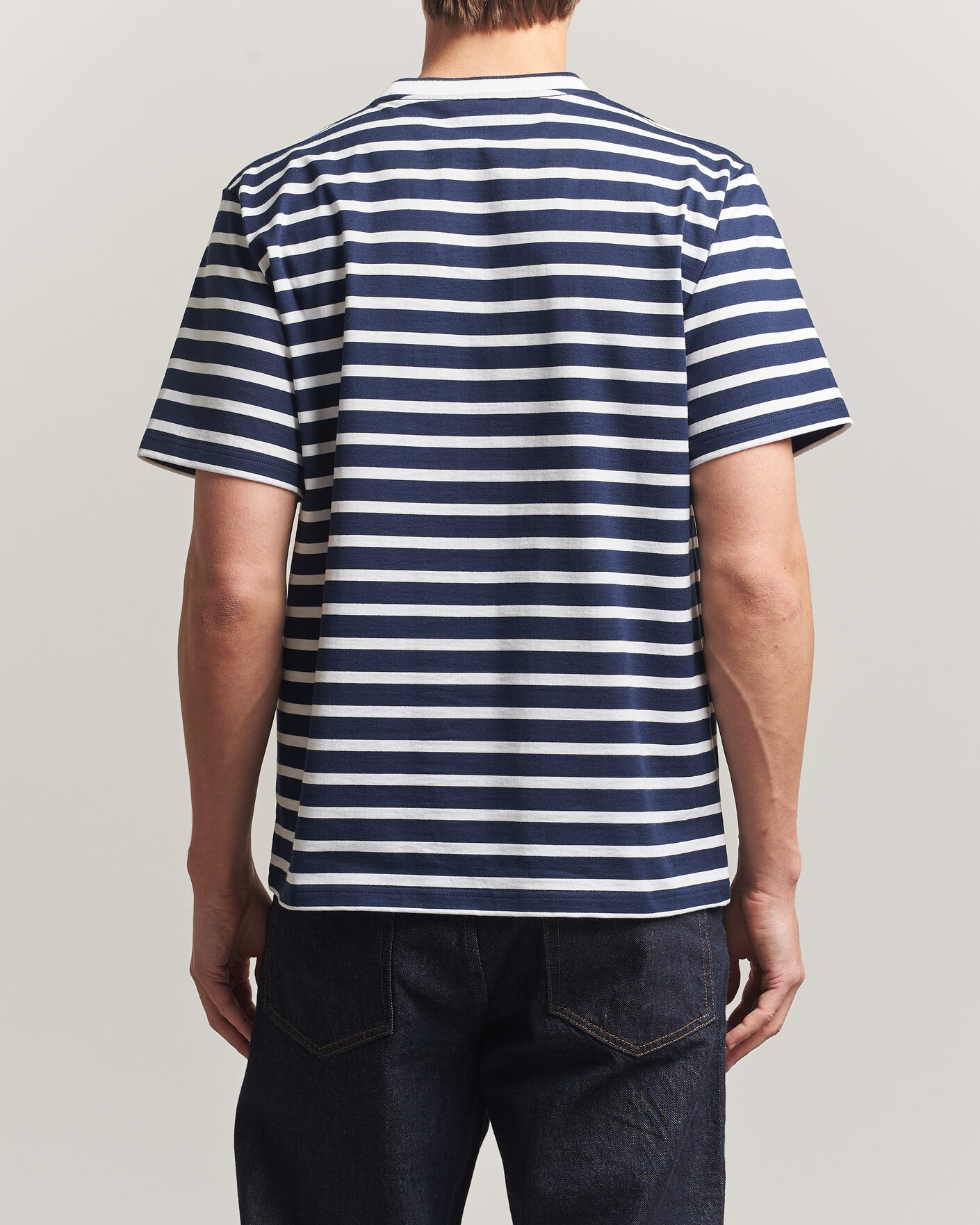 Men | T-Shirts | Armor-lux | Heritage Callac Stripe T-Shirt Marine/Blanc