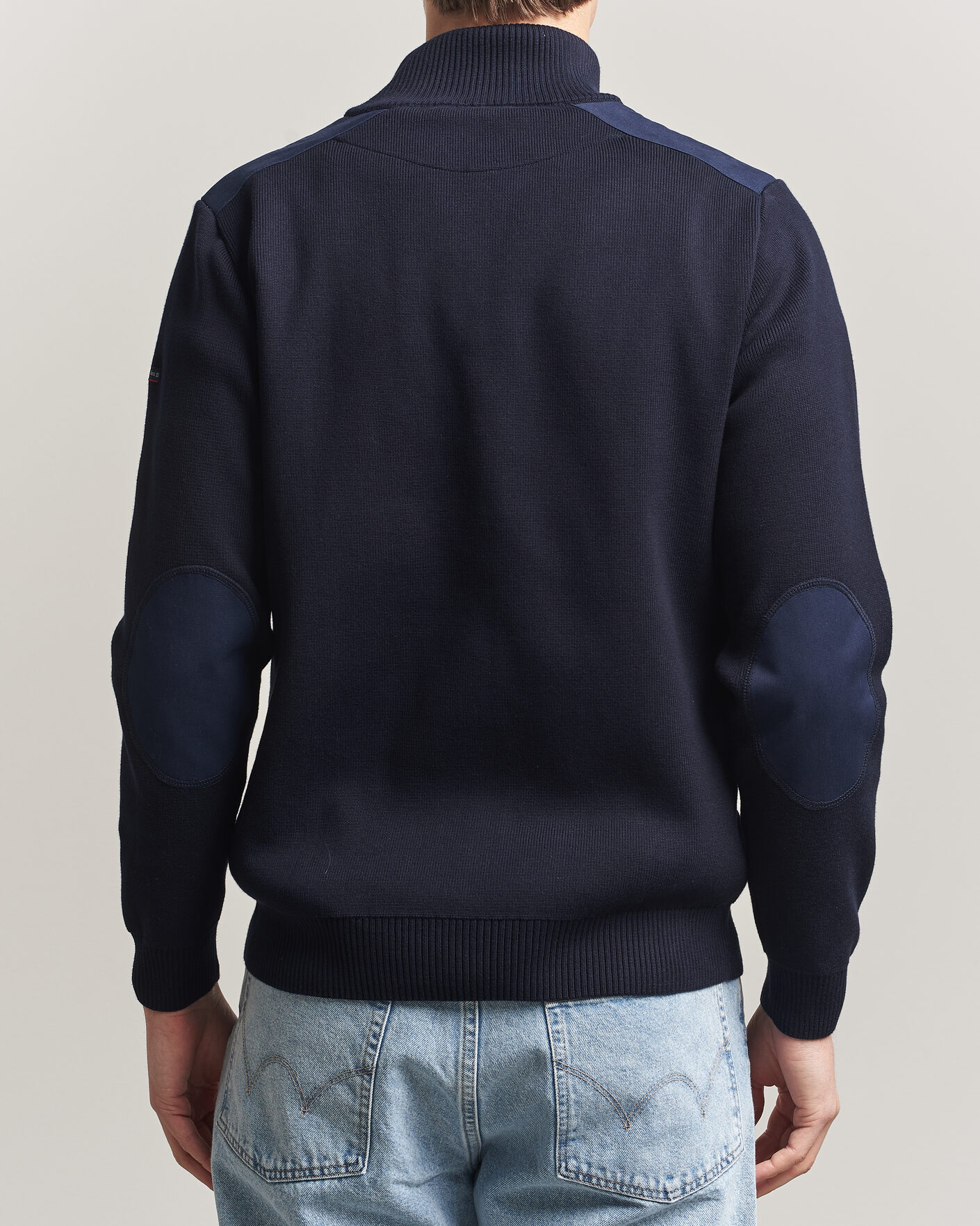 Men | Sweaters & Knitwear | Armor-lux | Workwear Half Zip Marine Deep