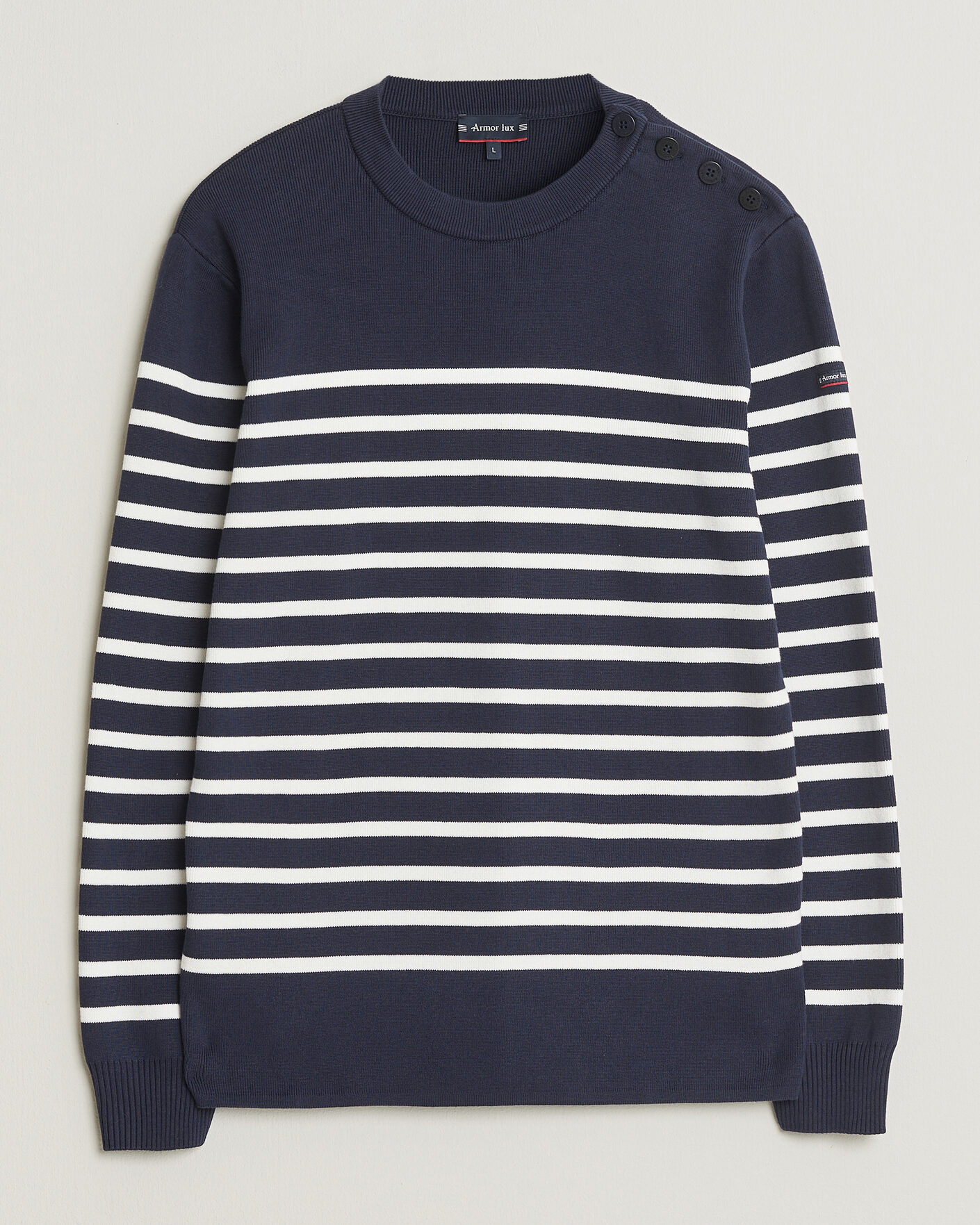 Armor-lux Groix Striped Sweater Navy/Nature at CareOfCarl.com