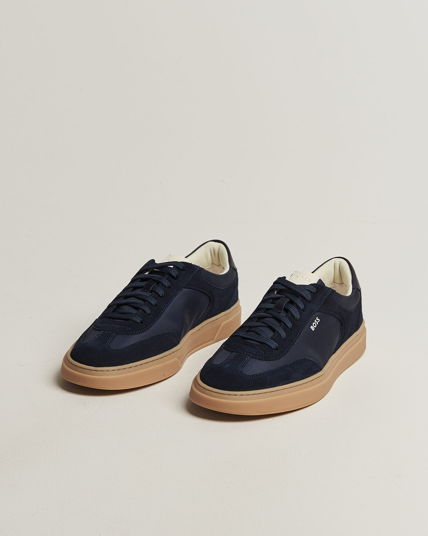 BOSS BLACK Kieran Suede/Nylon Sneaker Dark Blue at CareOfCarl.com