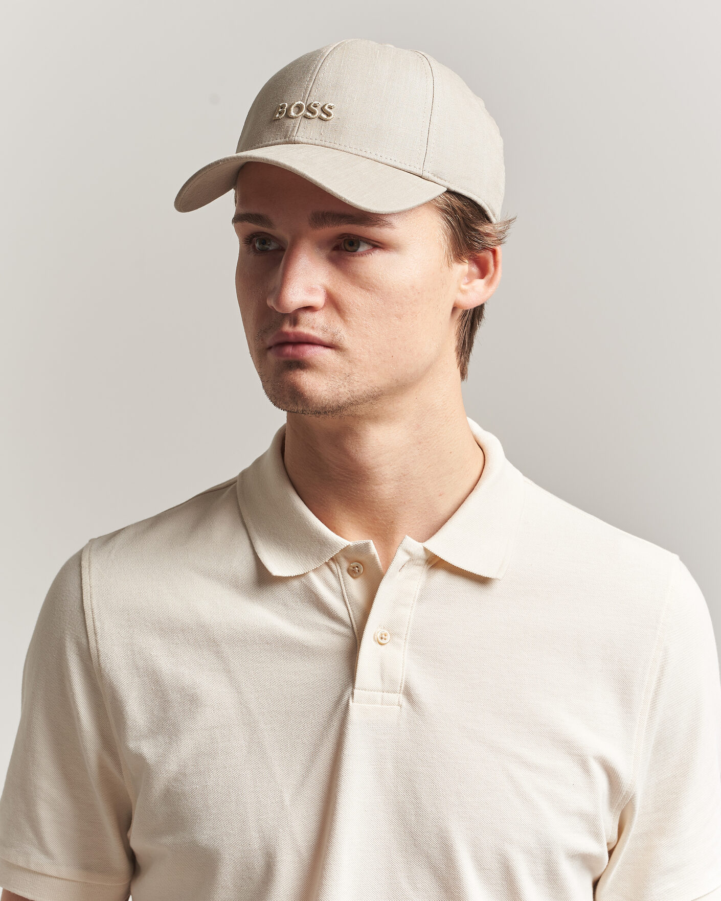Men | Hats & Caps | BOSS BLACK | Zed Linen Cap Open Beige